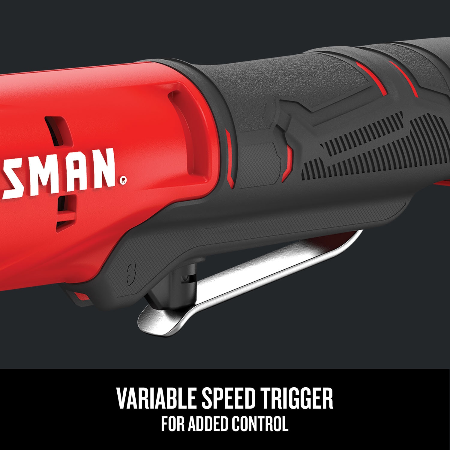 Llave de trinquete inalámbrica CRAFTSMAN V20 de 20 voltios con velocidad variable máxima de 3/8 pulgadas Drive CMCF930B
