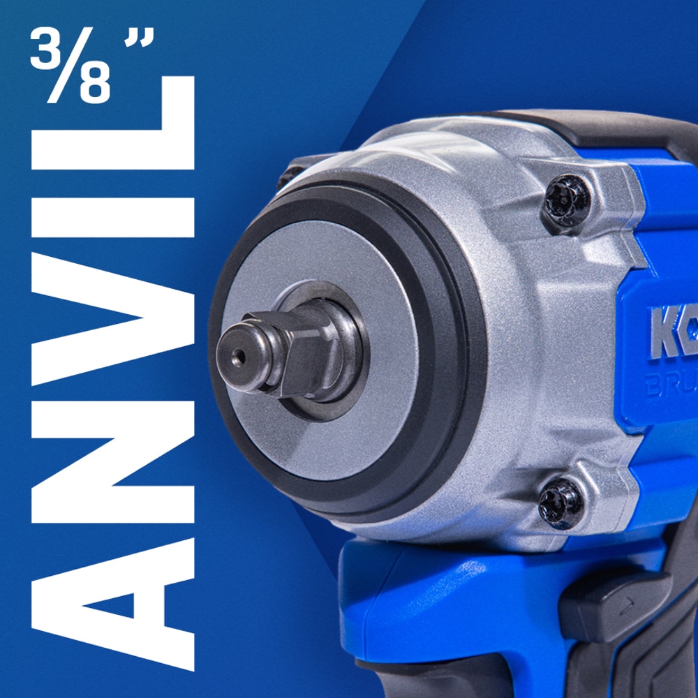 Llave de Impacto Inalámbrica Kobalt de 24 voltios con Variación de Velocidad sin Escobillas de 3/8 pulgadas (solo herramienta sin accesorios) KCIW 324B-03