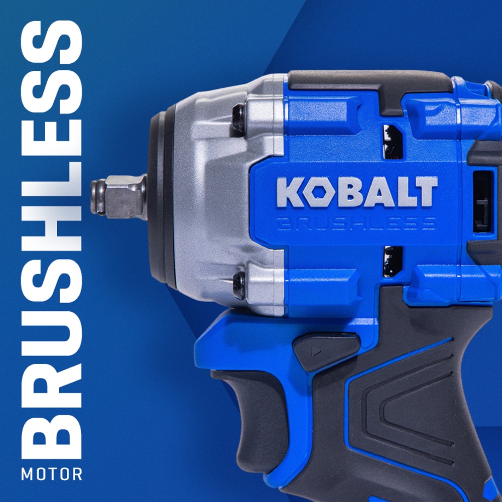 Llave de Impacto Inalámbrica Kobalt de 24 voltios con Variación de Velocidad sin Escobillas de 3/8 pulgadas (solo herramienta sin accesorios) KCIW 324B-03