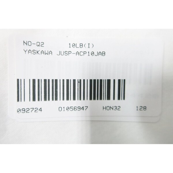 Yaskawa MOTOMAN SERVOPACK SERVO DRIVES AND AMPLIFIER - JUSP-ACP10JAB
Yaskawa MOTOMAN SERVOPACK SERVO DRIVES AND AMPLIFIER - JUSP-ACP10JAB