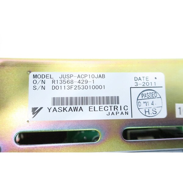 Yaskawa MOTOMAN SERVOPACK SERVO DRIVES AND AMPLIFIER - JUSP-ACP10JAB
Yaskawa MOTOMAN SERVOPACK SERVO DRIVES AND AMPLIFIER - JUSP-ACP10JAB