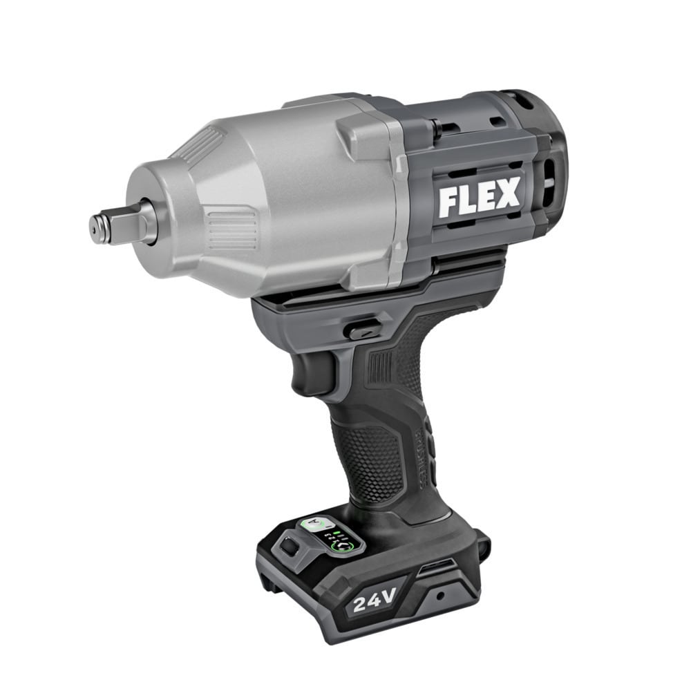 Llave de impacto inalámbrica de 1/2 pulgadas con motor sin escobillas y velocidad variable de 24 voltios FLEX FX1471-Z