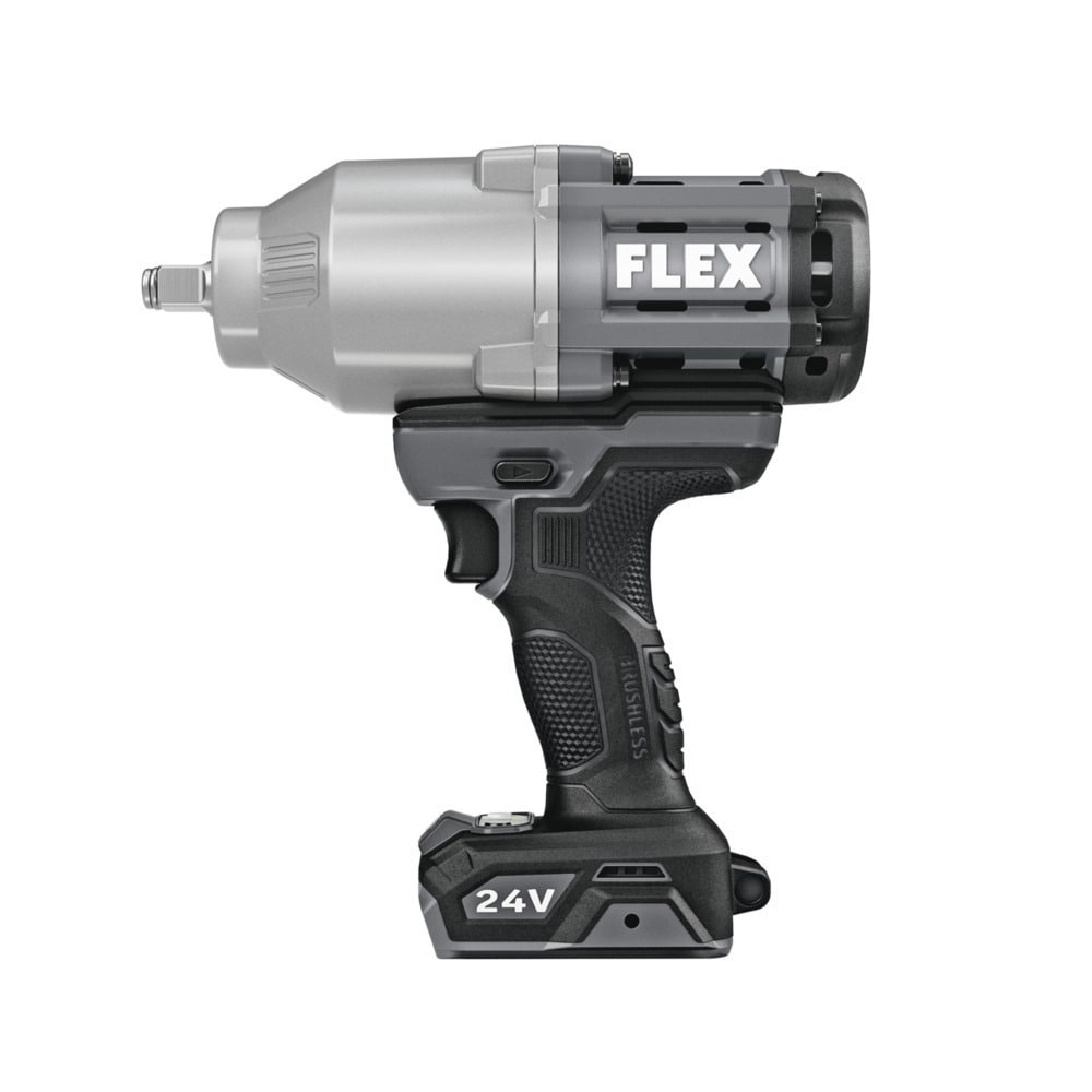 Llave de impacto inalámbrica de 1/2 pulgadas con motor sin escobillas y velocidad variable de 24 voltios FLEX FX1471-Z