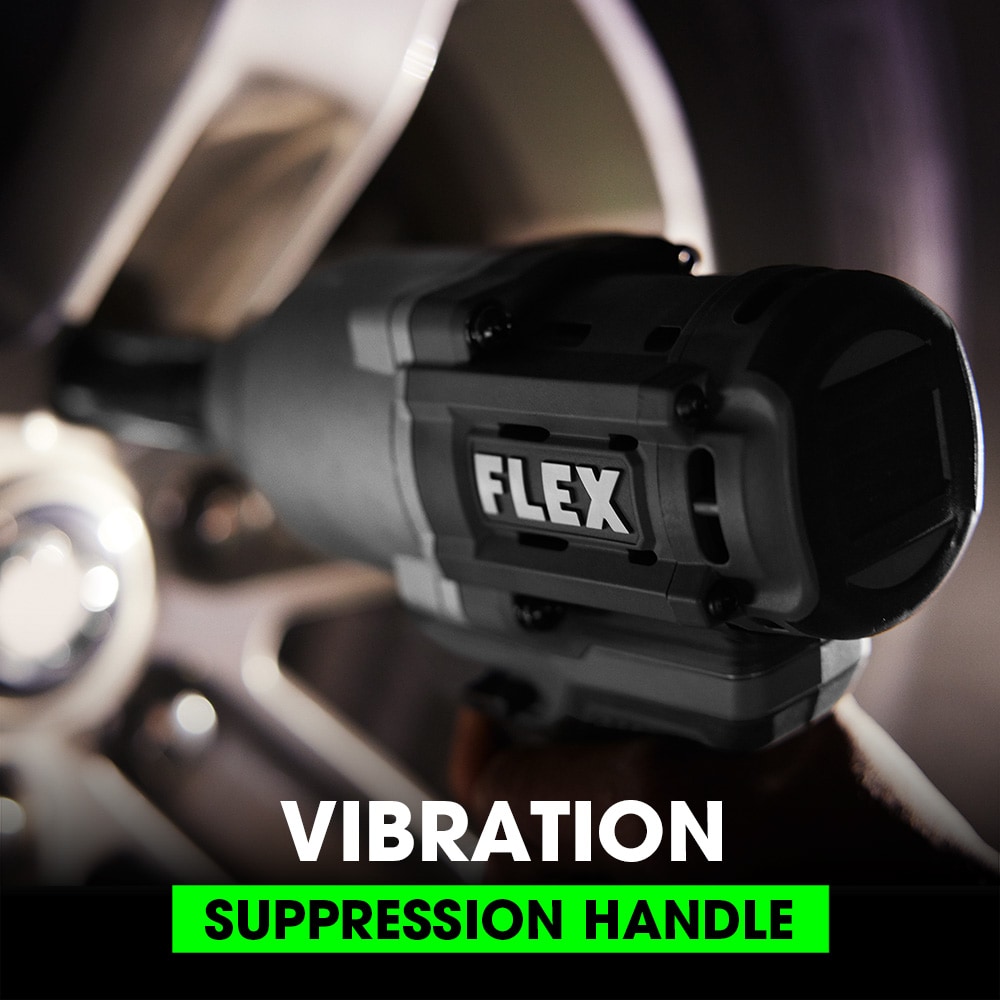Llave de impacto inalámbrica sin escobillas FLEX de velocidad variable de 24 voltios y 1/2 pulgada con batería incluida FX1471-1CP