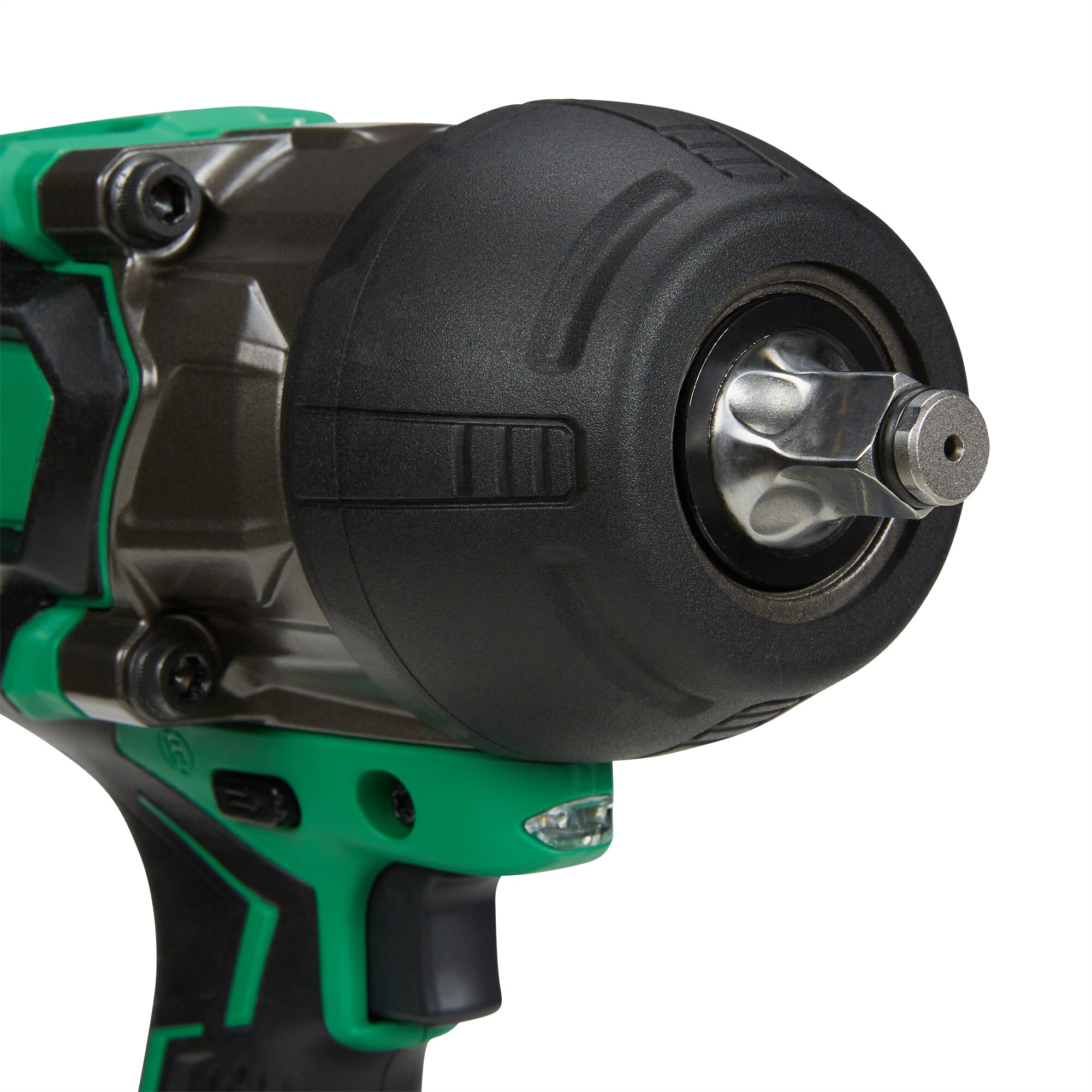 Llave de impacto inalámbrica con capacidad híbrida de 36 voltios y velocidad variable sin escobillas de 1/2 pulgada.