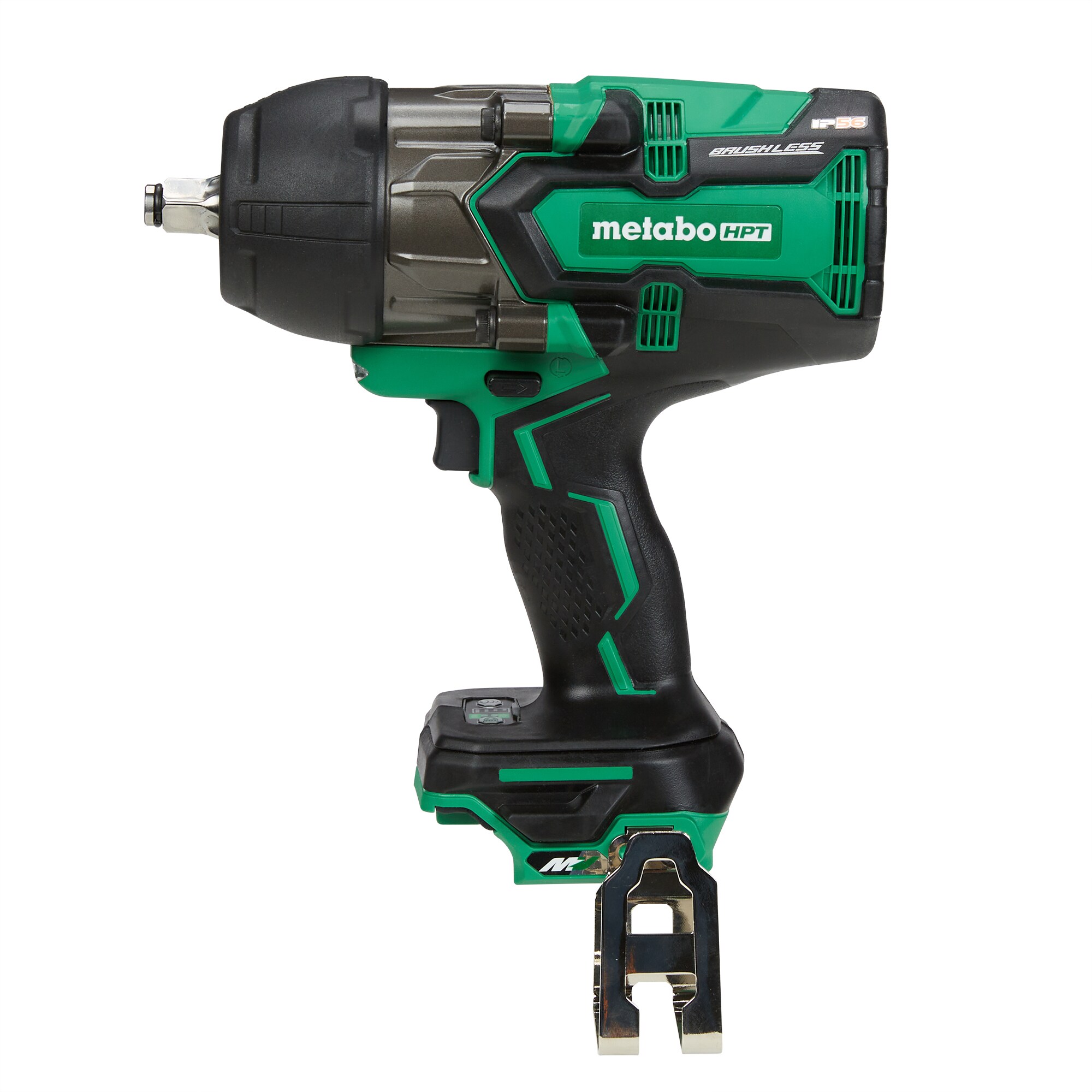 Llave de impacto inalámbrica con capacidad híbrida de 36 voltios y velocidad variable sin escobillas de 1/2 pulgada.