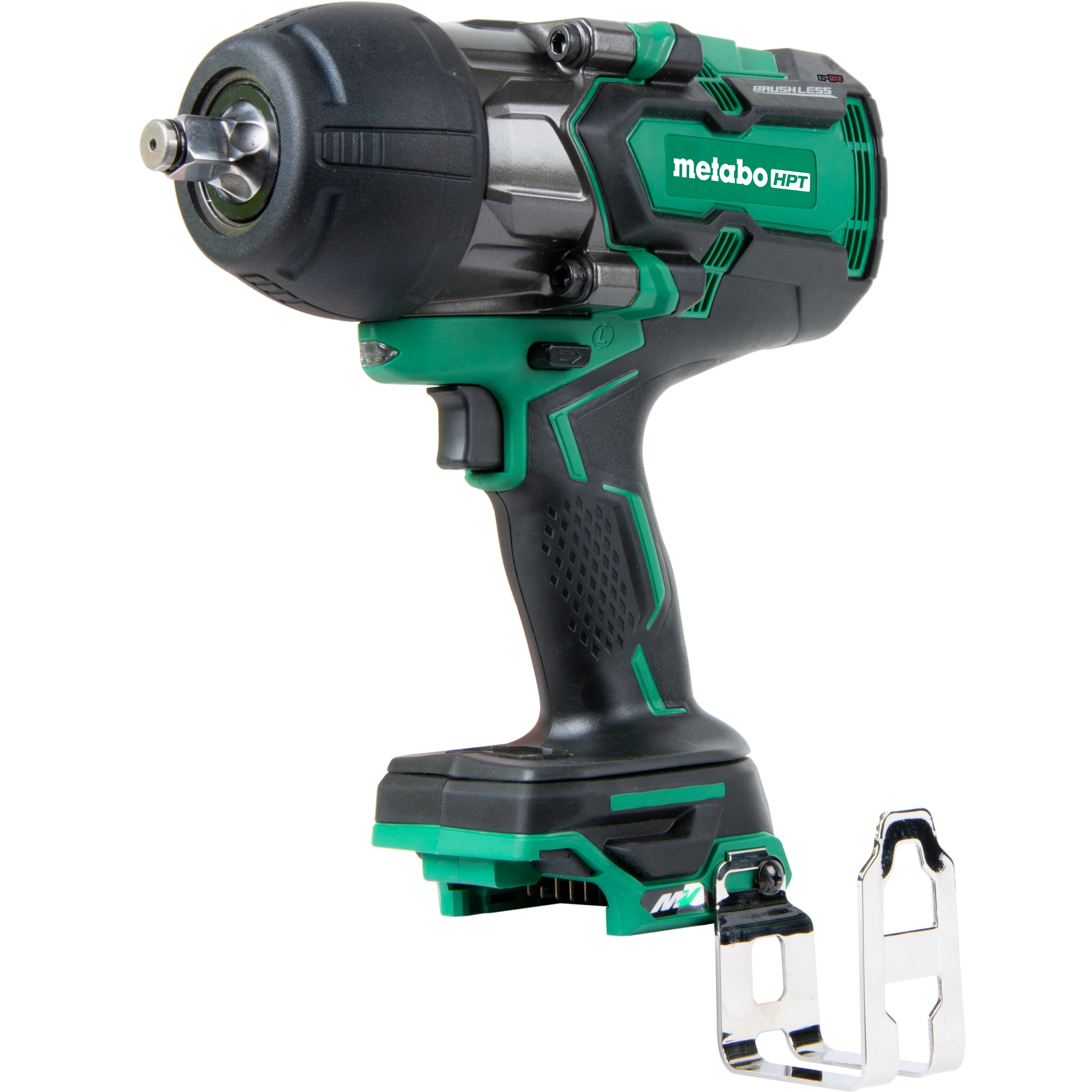 Llave de impacto inalámbrica con capacidad híbrida de 36 voltios y velocidad variable sin escobillas de 1/2 pulgada.