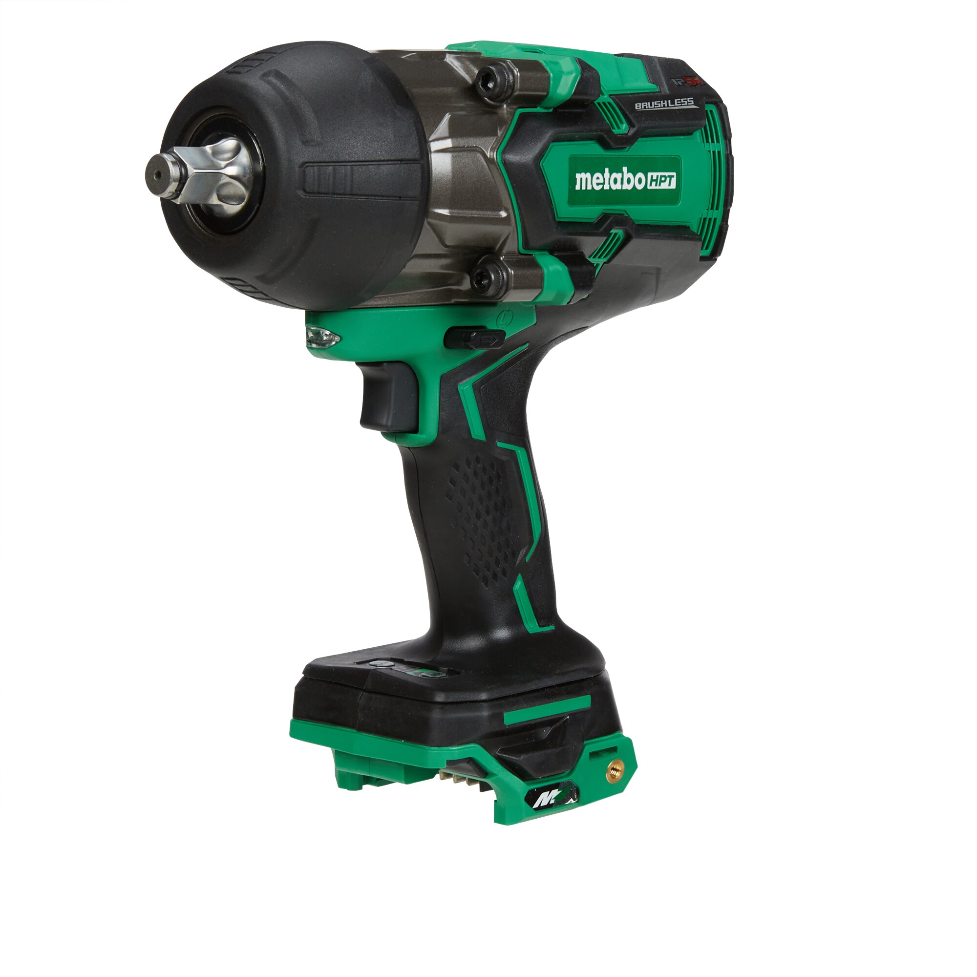 Llave de impacto inalámbrica con capacidad híbrida de 36 voltios y velocidad variable sin escobillas de 1/2 pulgada.