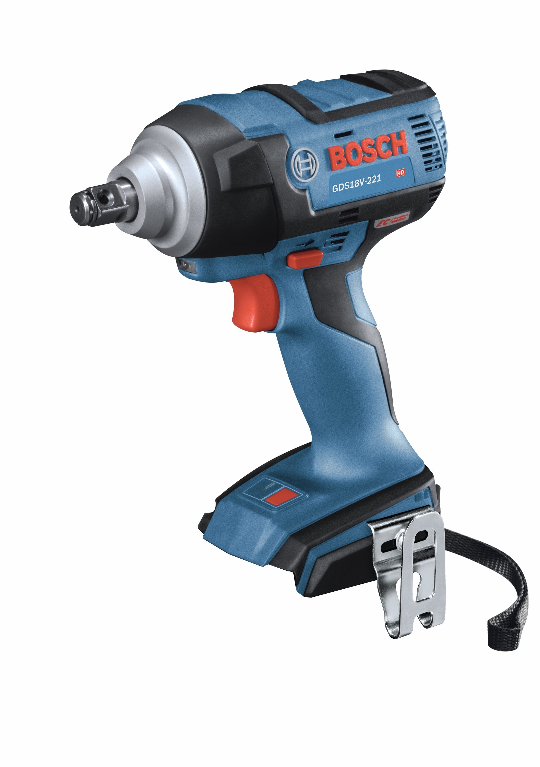 Llave de Impacto Inalámbrica Bosch de 18 voltios y 4 amperios con Velocidad Variable sin Escobillas de 1/2 pulgada GDS18V-221N