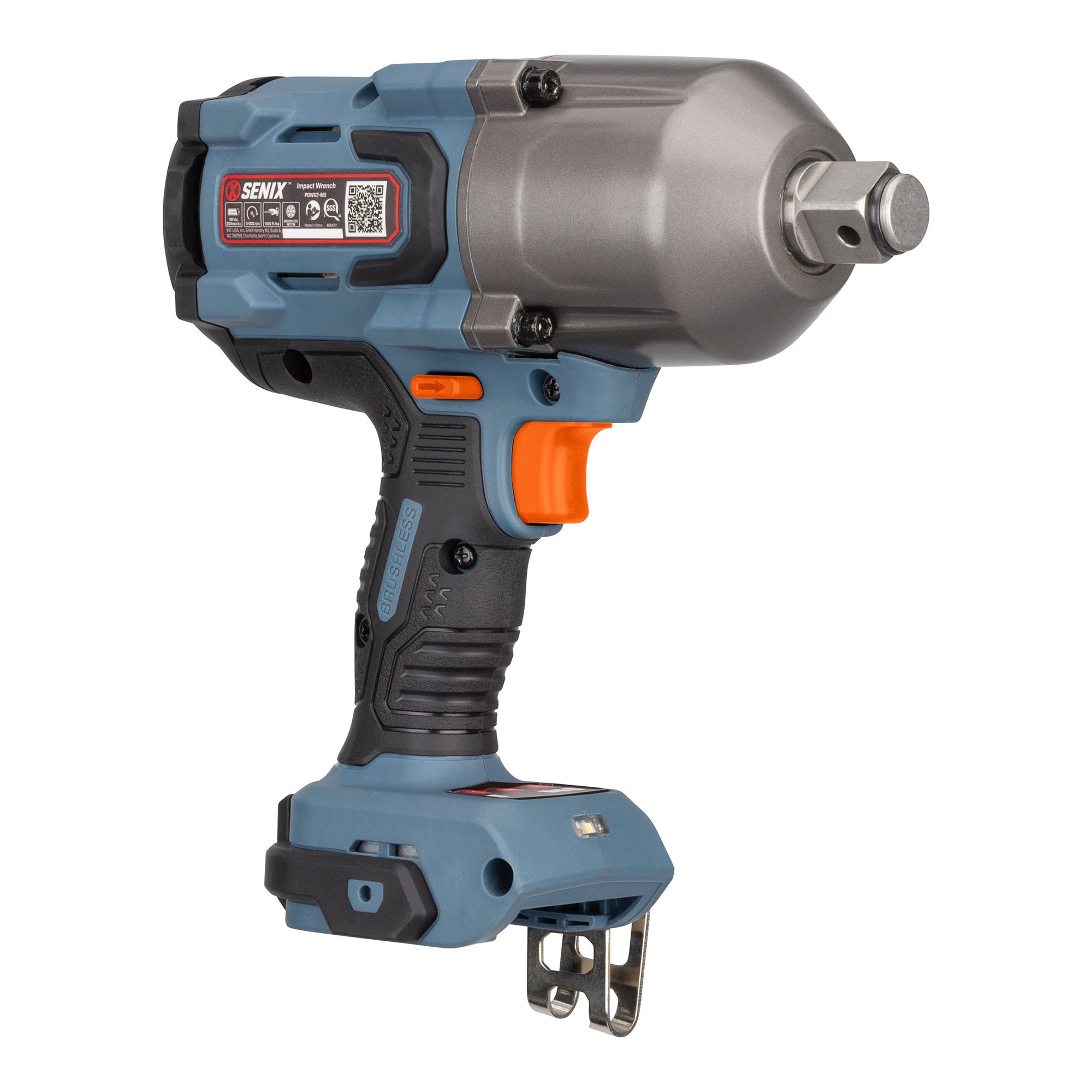 Llave de impacto inalámbrica SENIX X2 de 20 voltios con velocidad variable sin escobillas de 3/4 pulgadas PDWX2-M5-0