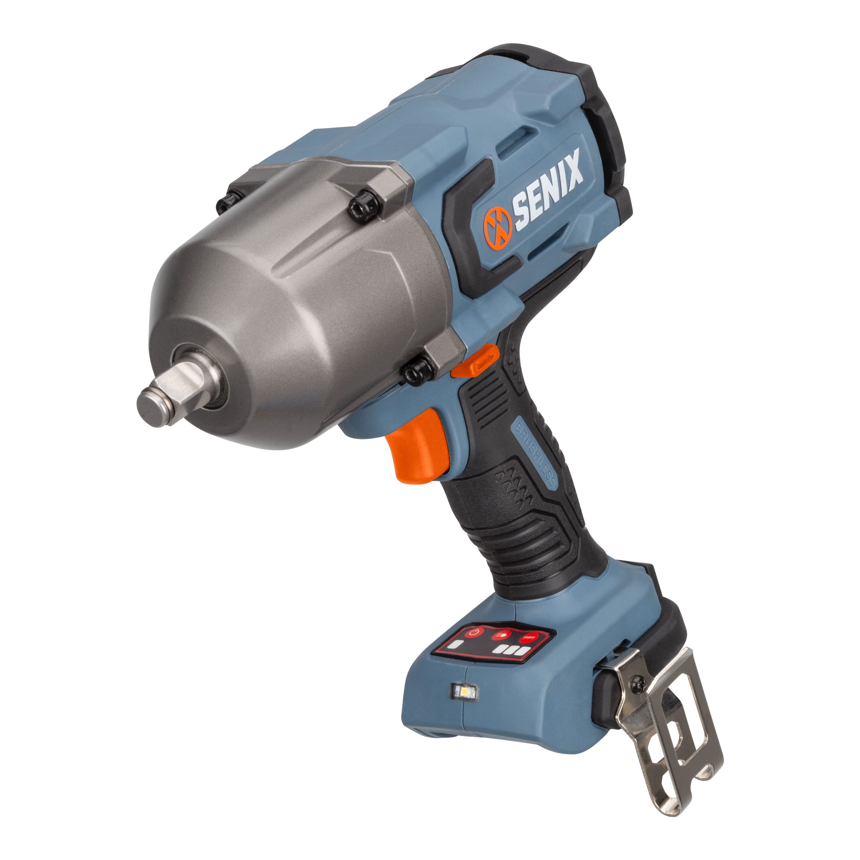 Llave de impacto inalámbrica SENIX X2 20 voltios con velocidad variable sin escobillas de 1/2 pulgada cuadrada PDWX2-M4-0