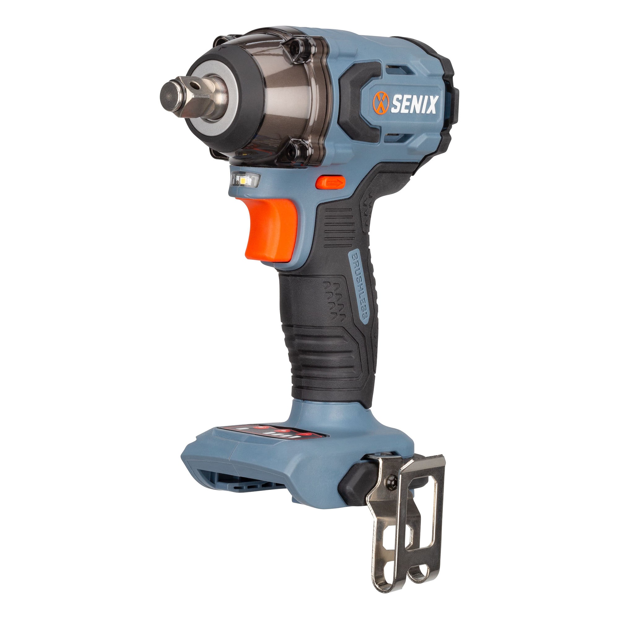Llave de impacto inalámbrica de 1/2 pulgadas con motor sin escobillas y velocidad variable de 20 voltios SENIX X2 PDWX2-M2-0