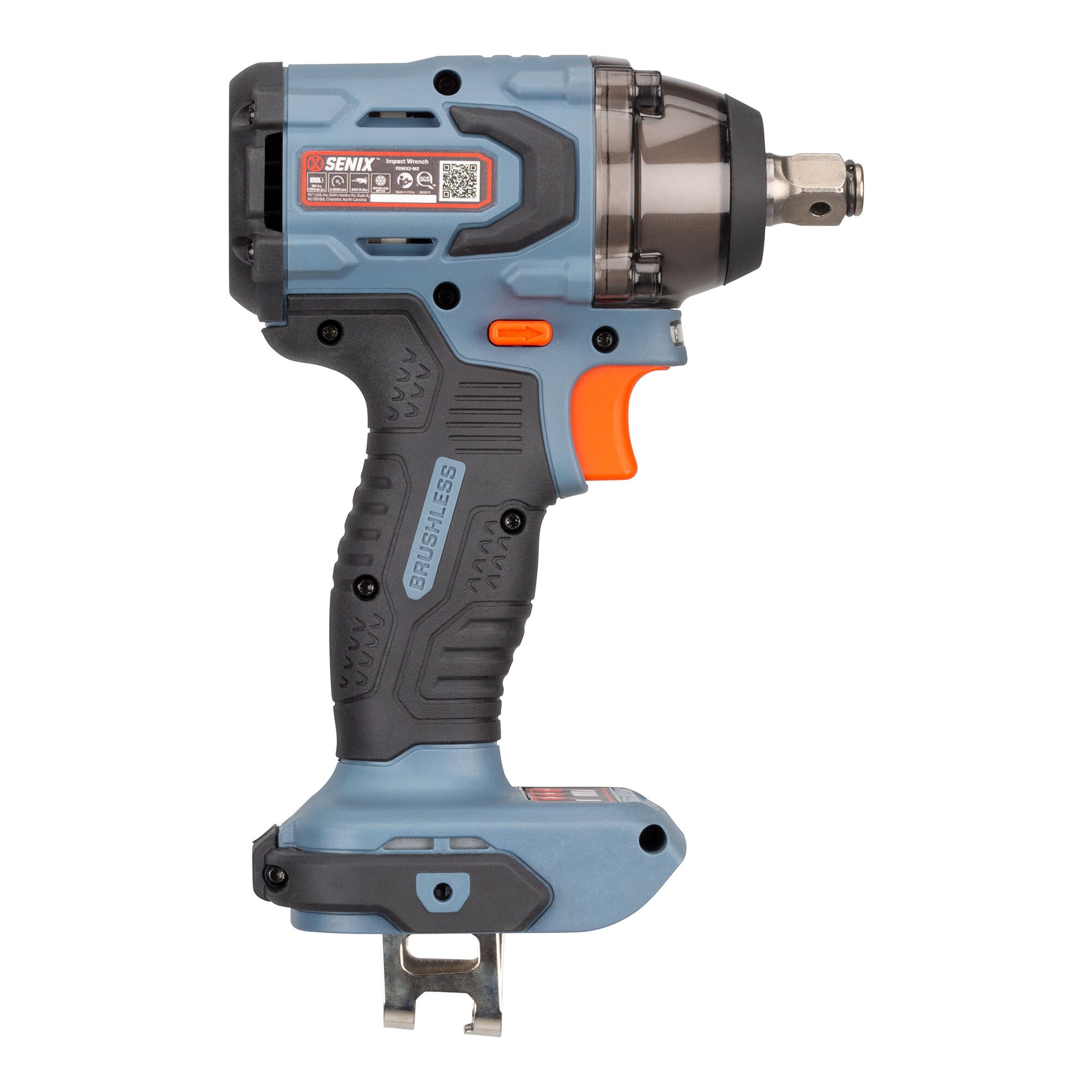 Llave de impacto inalámbrica de 1/2 pulgadas con motor sin escobillas y velocidad variable de 20 voltios SENIX X2 PDWX2-M2-0