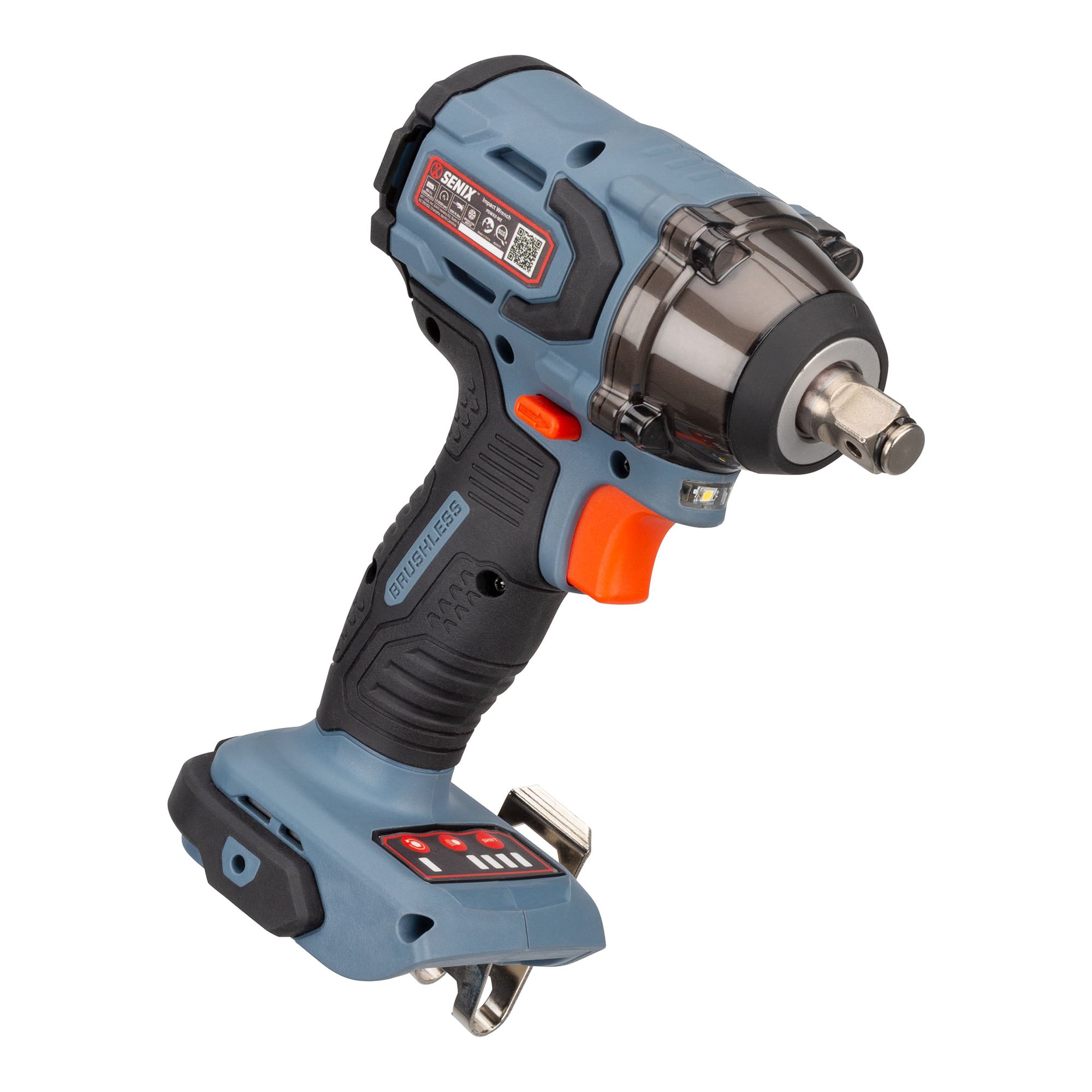 Llave de impacto inalámbrica de 1/2 pulgadas con motor sin escobillas y velocidad variable de 20 voltios SENIX X2 PDWX2-M2-0