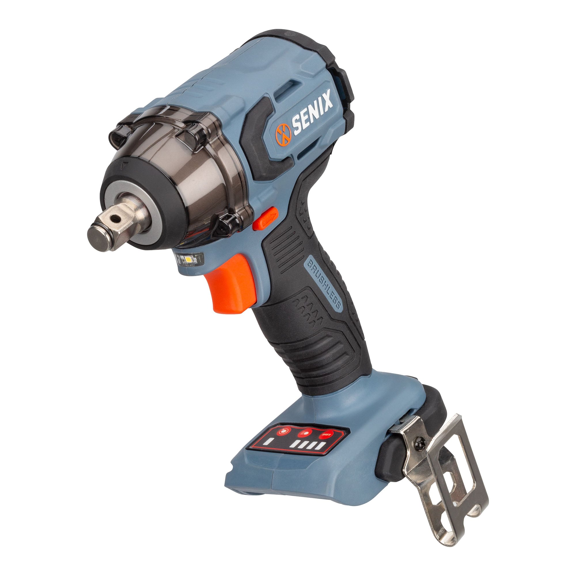 Llave de impacto inalámbrica de 1/2 pulgadas con motor sin escobillas y velocidad variable de 20 voltios SENIX X2 PDWX2-M2-0