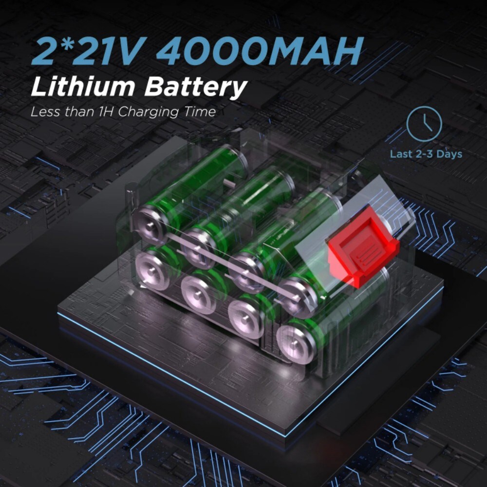 Llave de impacto inalámbrica de 1/2 pulgadas, sin escobillas, de velocidad variable de 20 voltios y 4 amperios con 2 baterías QP291