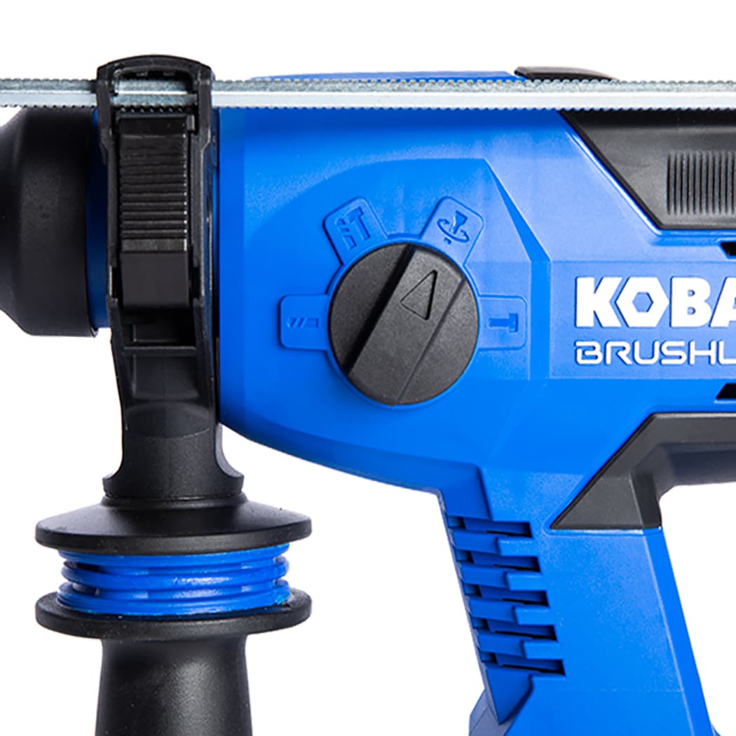 Martillo perforador rotativo inalámbrico Kobalt Brushless de 24 voltios con velocidad variable de 7/8 de pulgada SDS-plus KRH 124B-03.