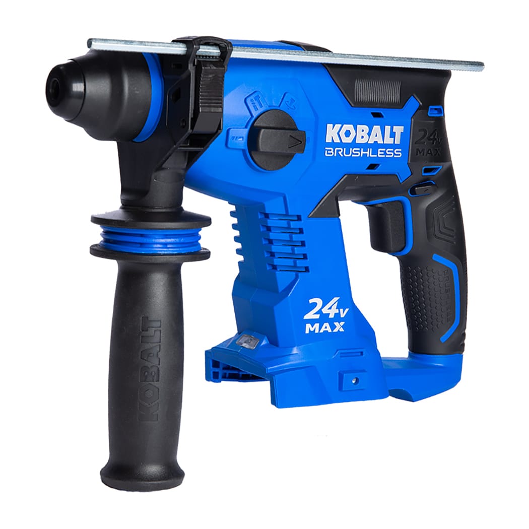 Martillo perforador rotativo inalámbrico Kobalt Brushless de 24 voltios con velocidad variable de 7/8 de pulgada SDS-plus KRH 124B-03.