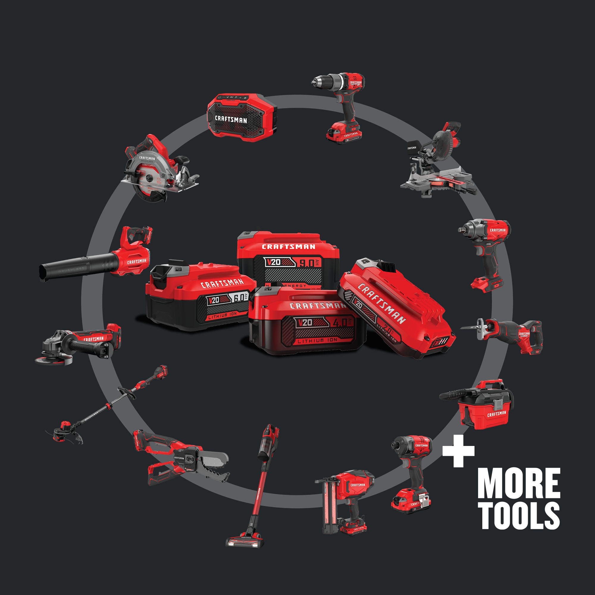 Martillo rotativo inalámbrico de velocidad variable CRAFTSMAN V20 Brushless RP de 20 voltios máximo 1 pulgada SDS-plus CMCH234B