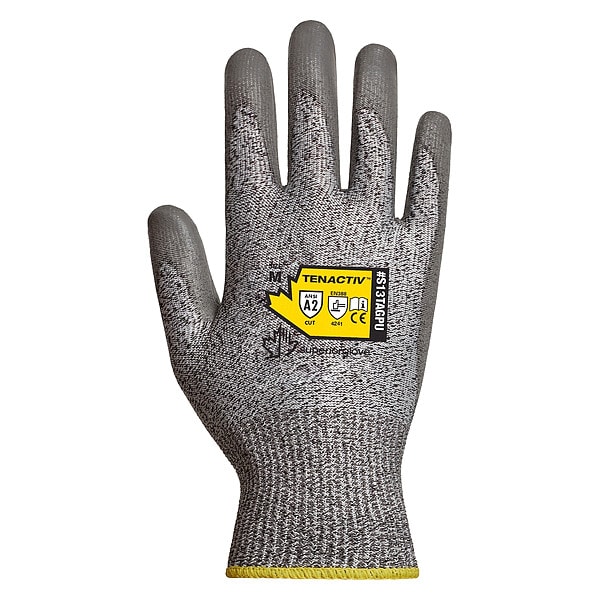Guantes resistentes al corte de Superior Glove, nivel de corte A2, calibre 13, gris, 9 - S13TAGPU-9.