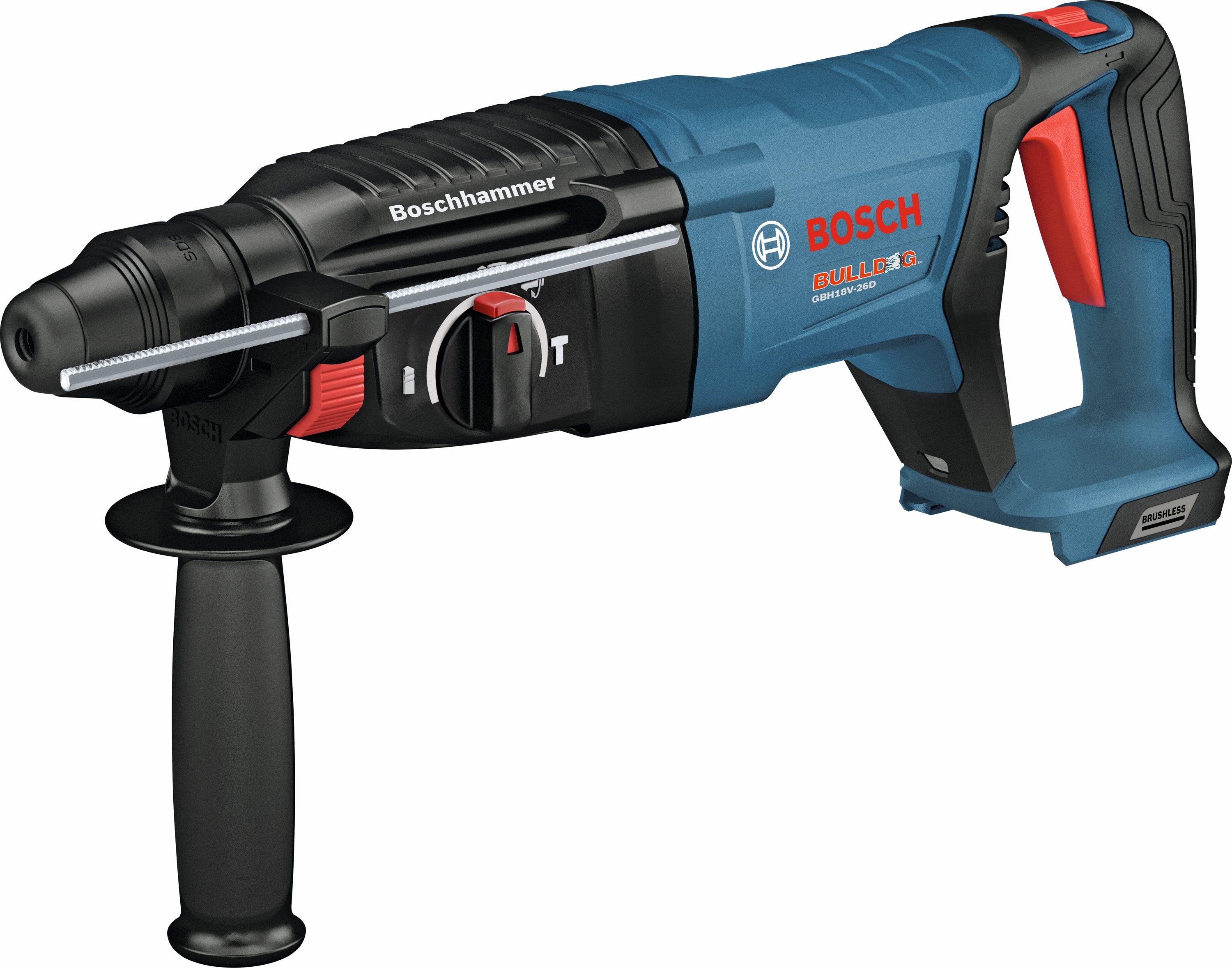 Machacador rotativo inalámbrico Bosch Bulldog de 18 voltios y 8 amperios con velocidad variable SDS-plus GBH18V-26DN