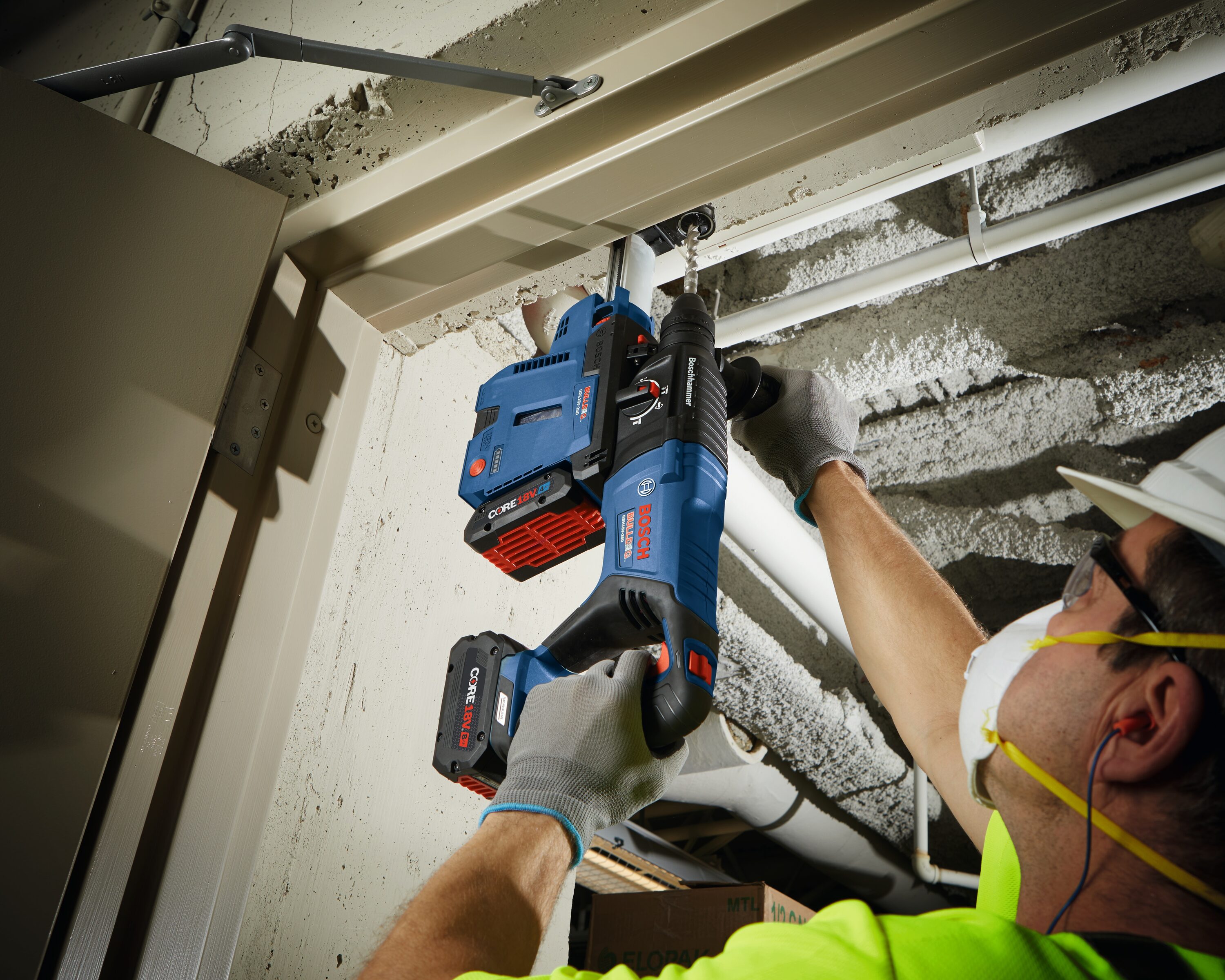 Machacador rotativo inalámbrico Bosch Bulldog de 18 voltios y 8 amperios con velocidad variable SDS-plus GBH18V-26DN