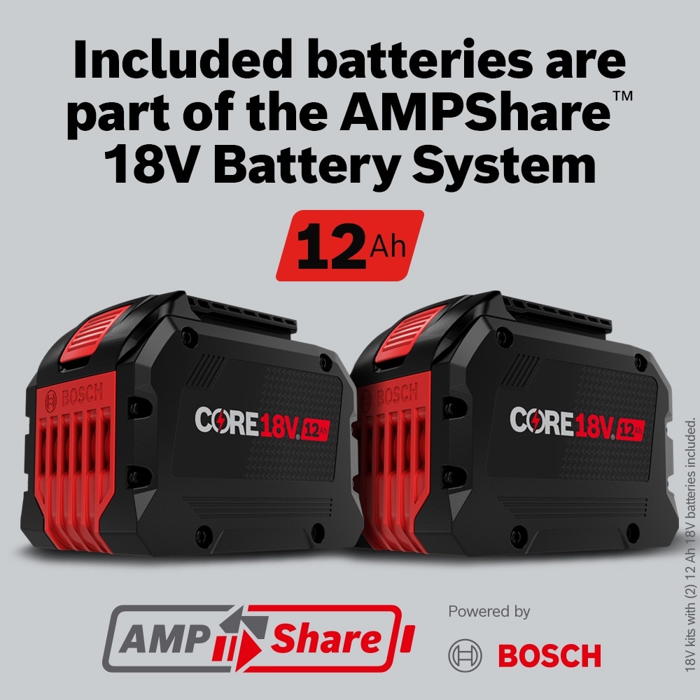 Martillo de rotación inalámbrico Bosch PROFACTOR de 18 voltios y 12.0 amperios con velocidad variable SDS-Max GBH18V-45CK27