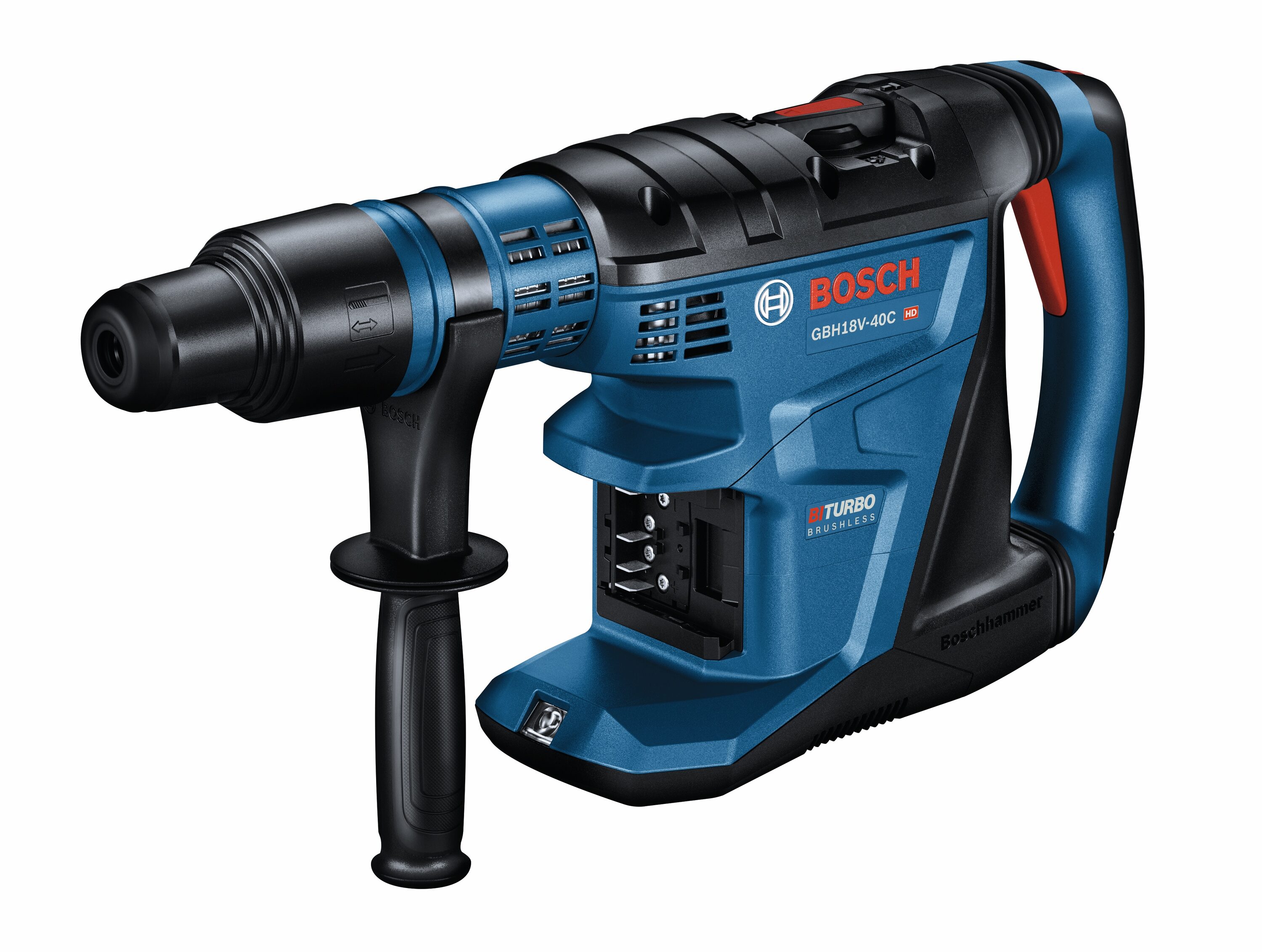 Martillo rotativo inalámbrico Bosch PROFACTOR de 18 voltios con velocidad variable SDS-Max GBH18V-40CN.