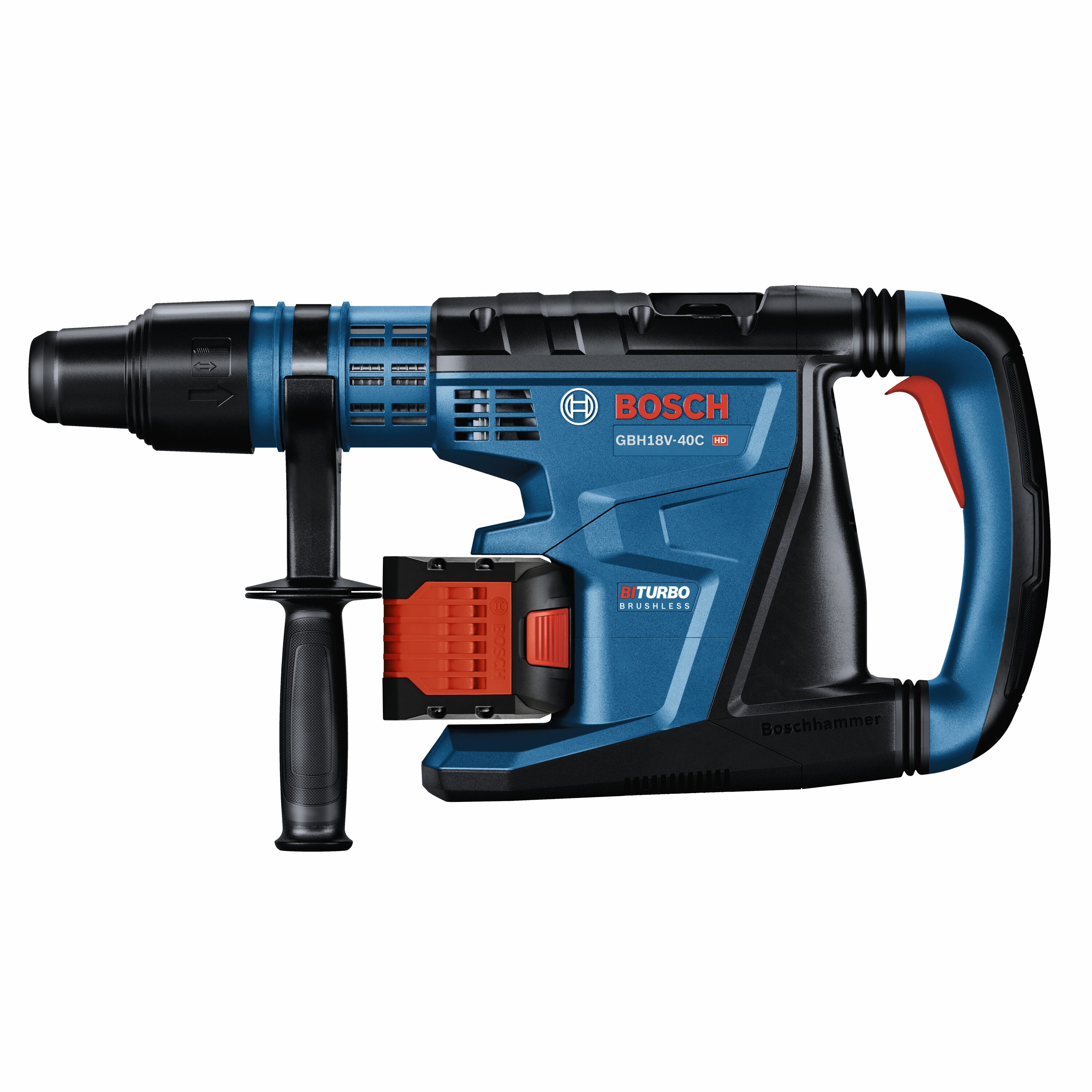 Rotomartillo inalámbrico Bosch PROFACTOR de 18 voltios con velocidad variable SDS-Max GBH18V-40CK27 de 12 amperios