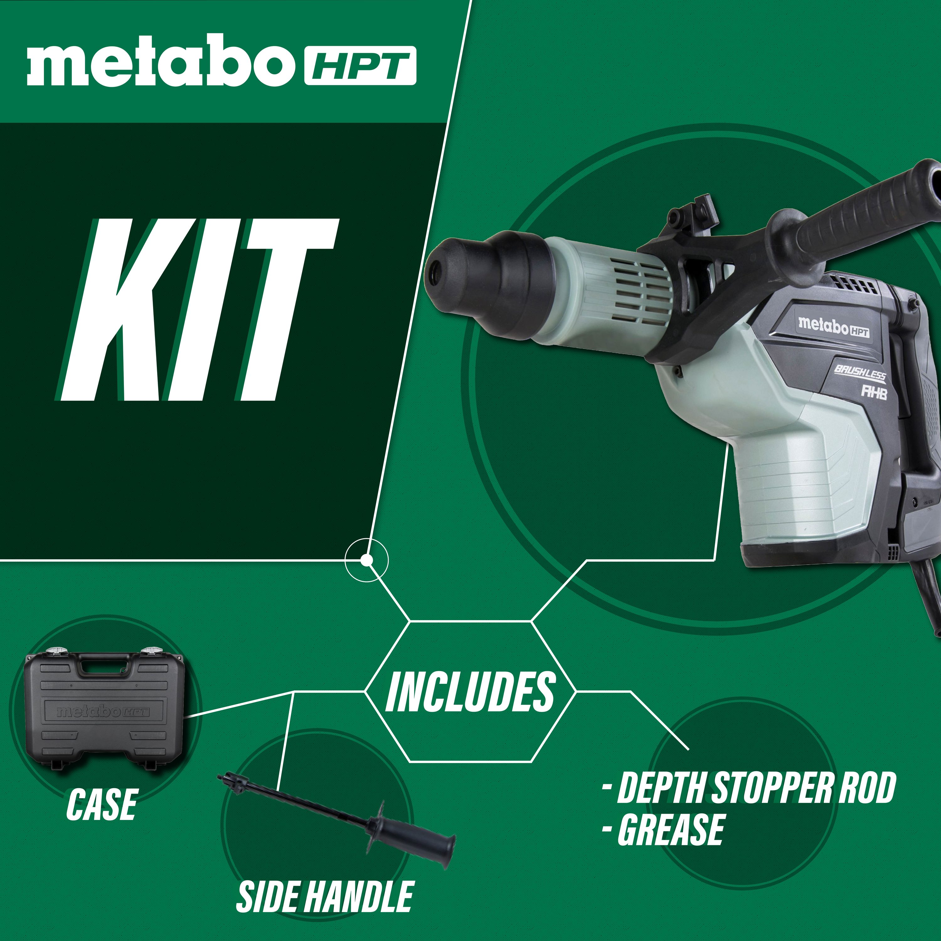 Rotomartillo SDS-max de 1-3/4 pulgadas Metabo HPT DH45MEYM