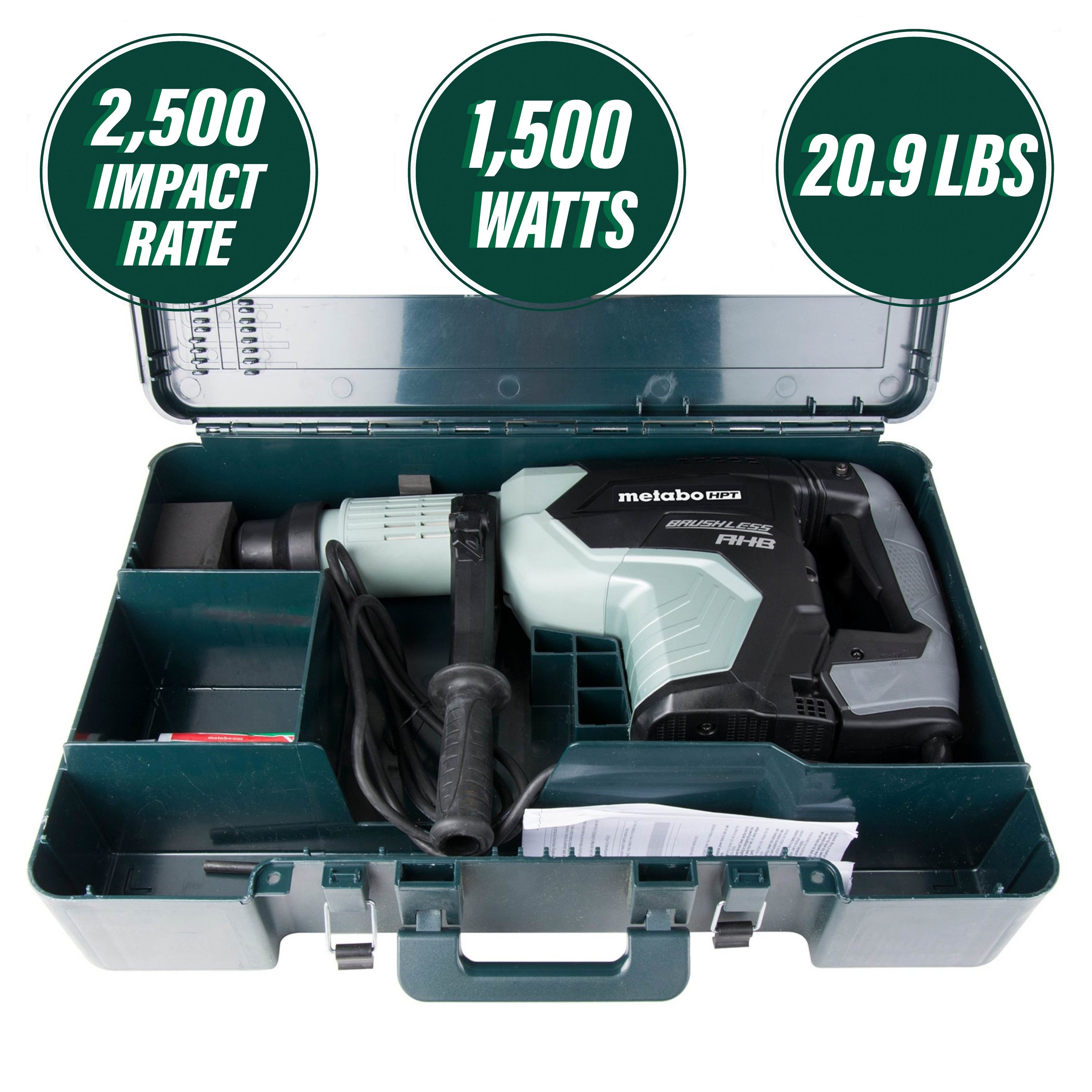 Rotomartillo SDS-max de 1-3/4 pulgadas Metabo HPT DH45MEYM
