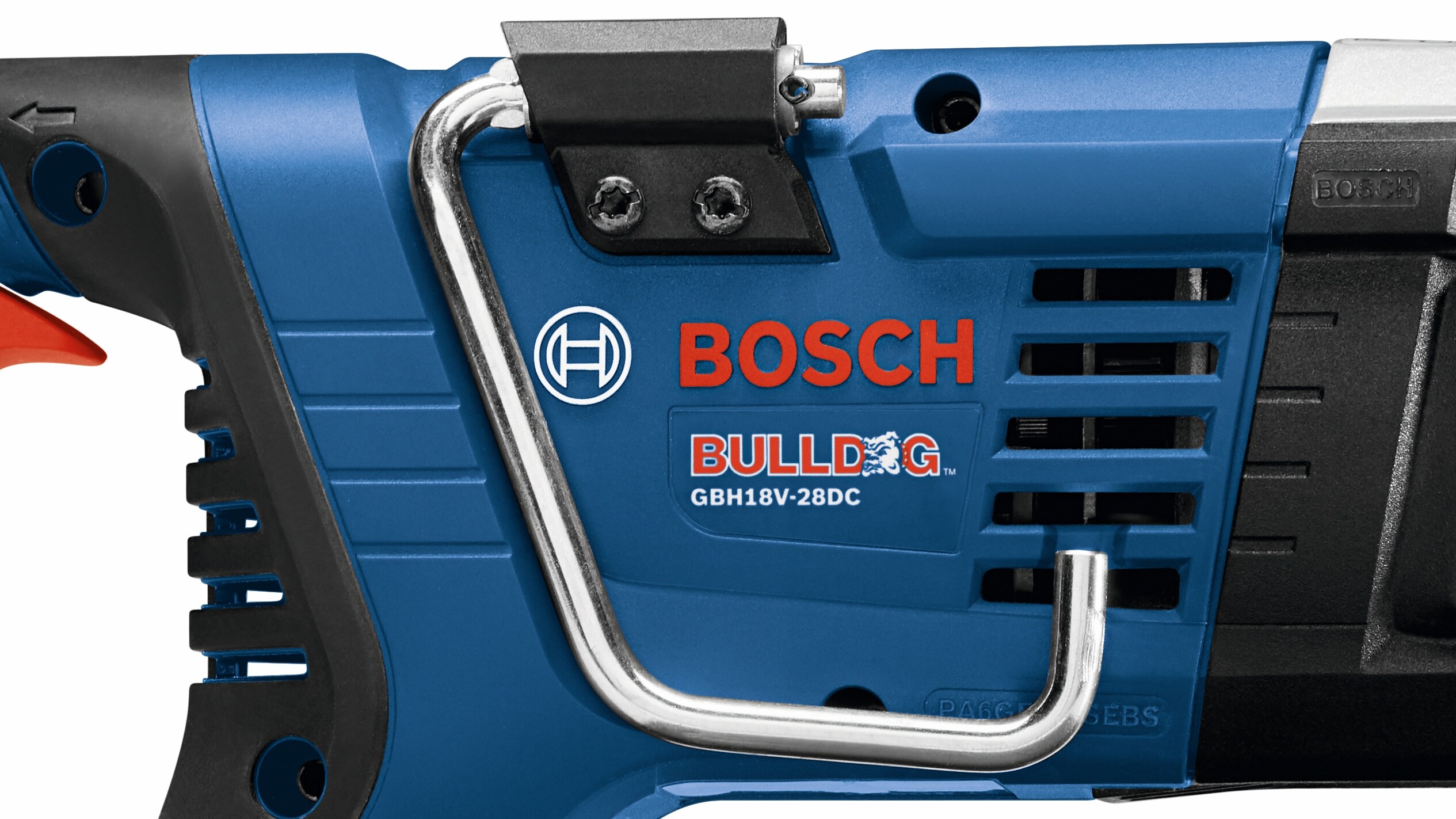 Martillo rotativo inalámbrico con martillo perforador SDS-plus variable de velocidad Bosch Bulldog de 18 voltios y 8 amperios GBH18V-28DCK24 de 1-1/8 pulgadas