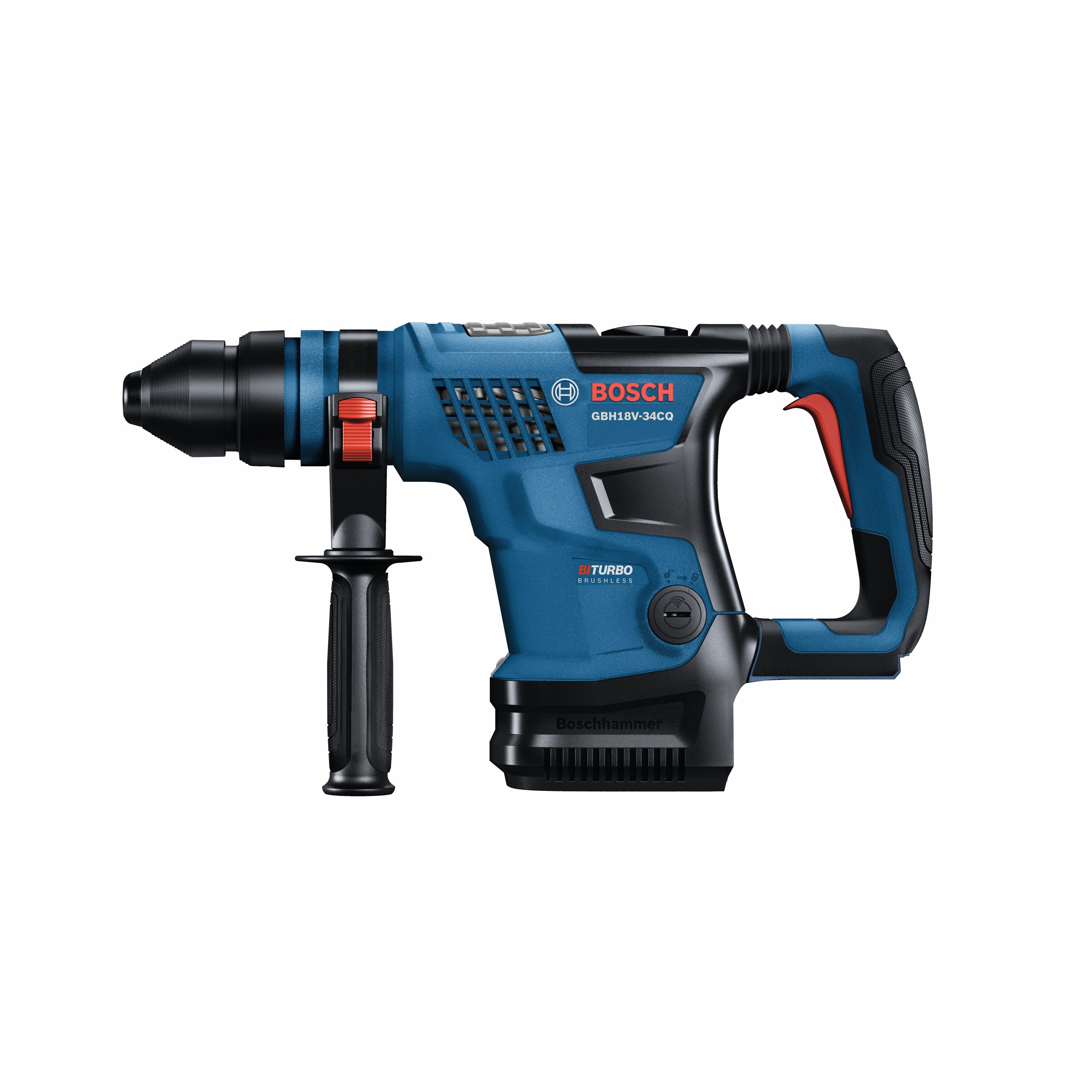 Martillo Perforador Rotativo Inalámbrico Bosch de 18 voltios y 8 amperios con velocidad variable SDS-Plus GBH18V-34CQN