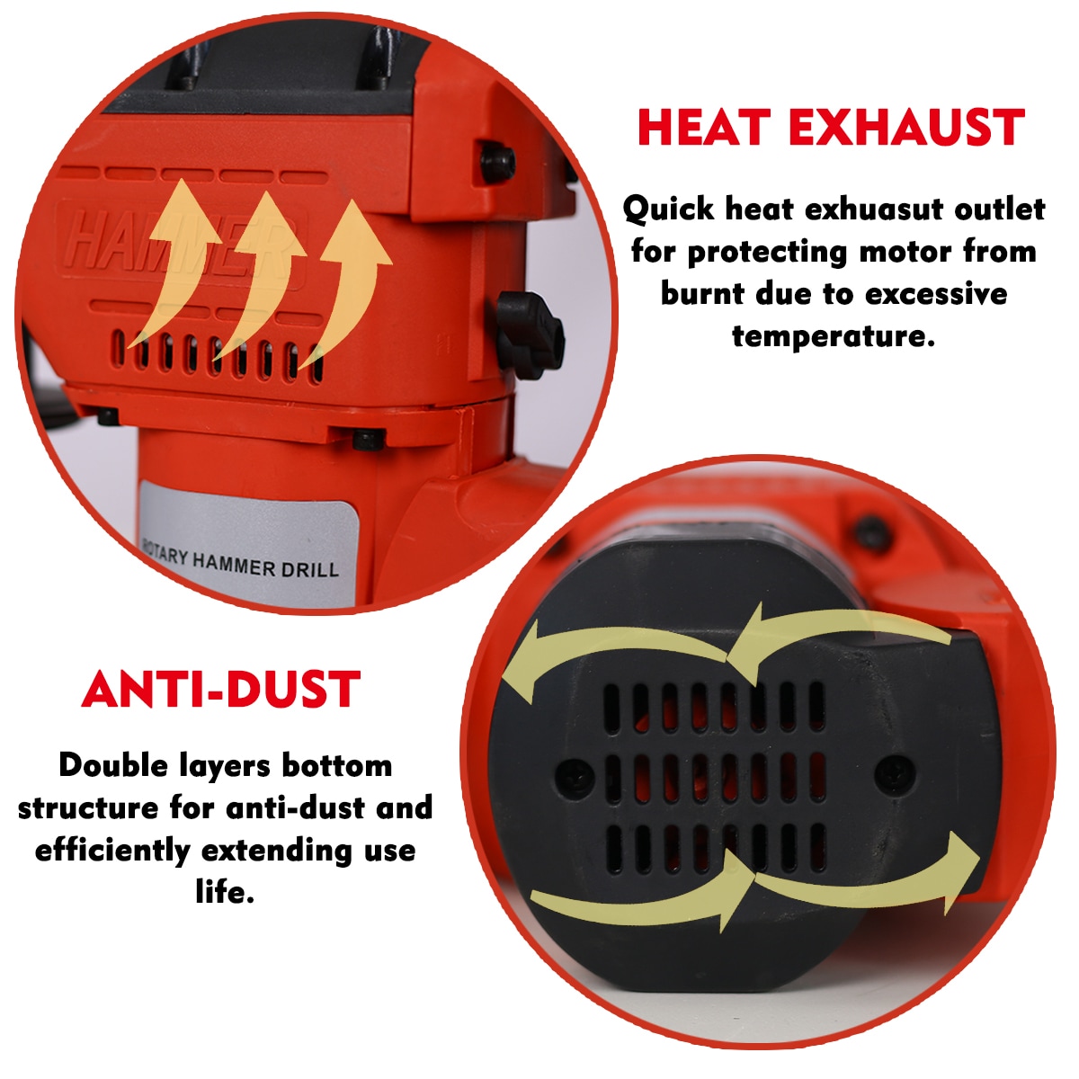Martillo rotativo Maocao Hoom N/O 12.5 -Amp 1/2 pulgadas SDS-plus FZ36685