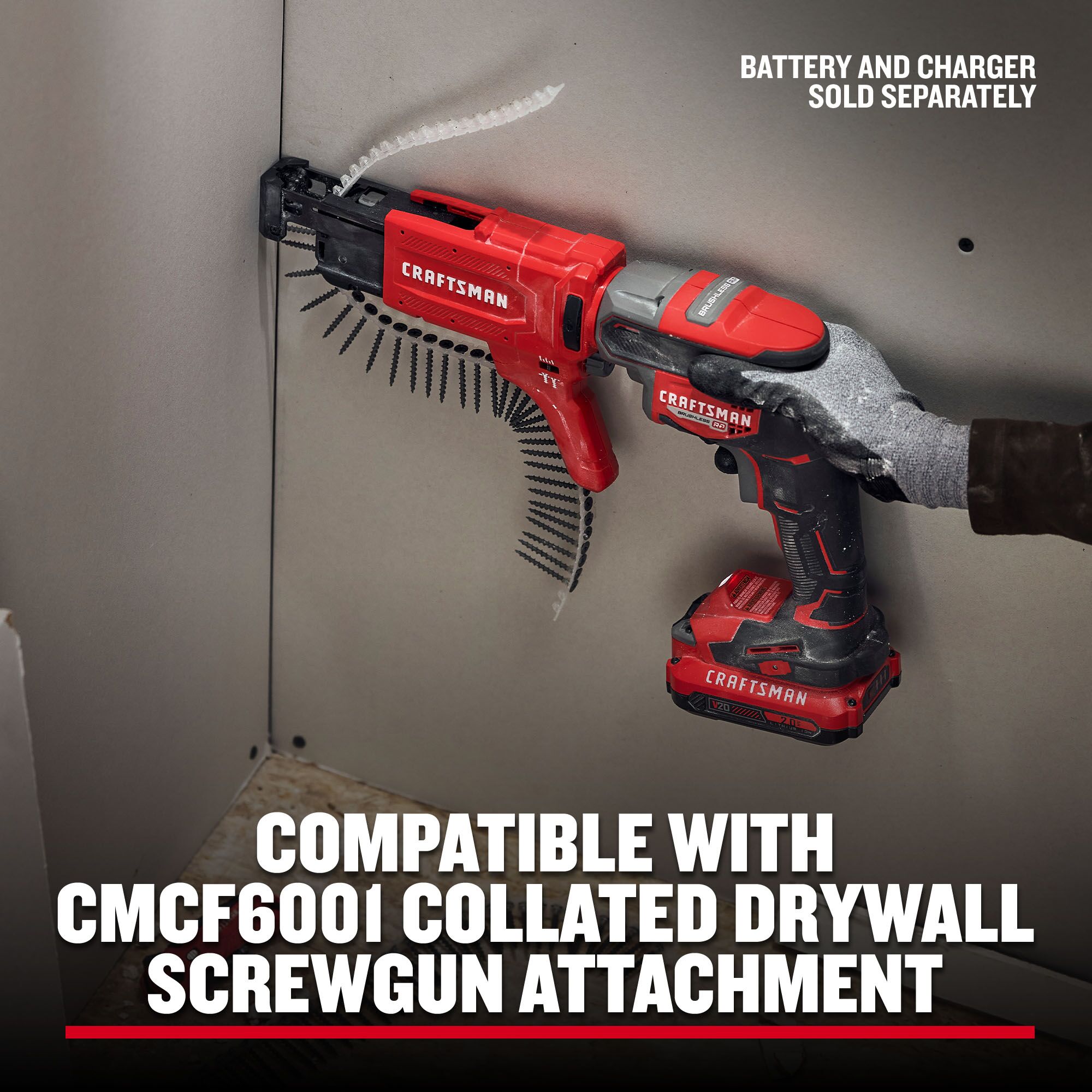 Pistola Atornilladora sin escobillas de iones de litio (Li-ion) de 20 voltios máx. RP V20 de CRAFTSMAN