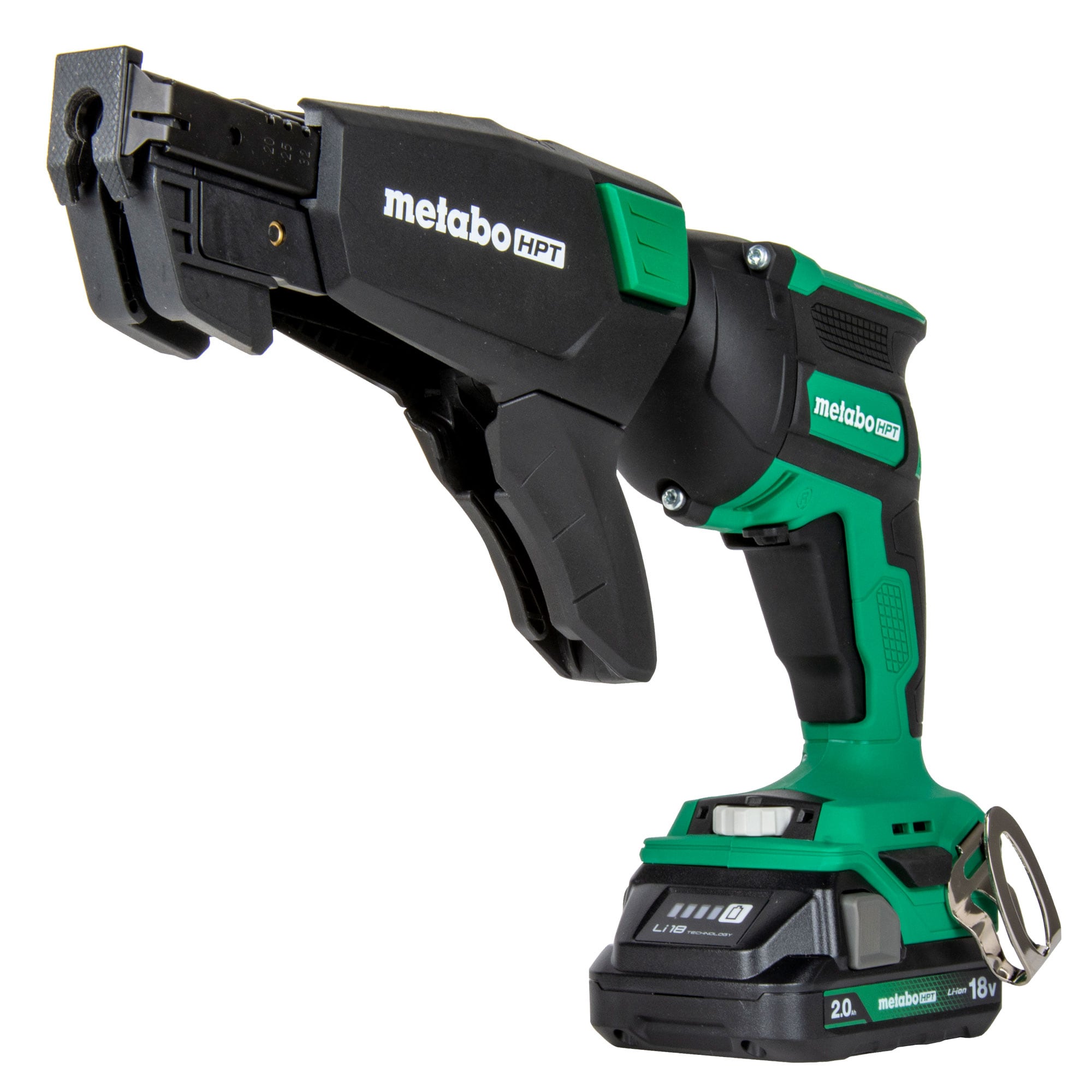 Kit de Pistola Atornilladora sin escobillas con Collated Fastener y baterías de 18 voltios de iones de litio (Li-ion) incluidas Metabo HPT W18DAQBM