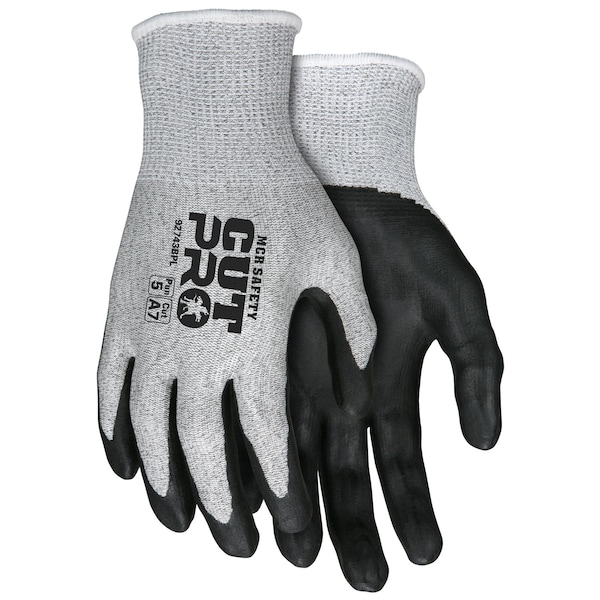 Guantes Recubiertos Mcr Safety Resistentes al Corte, Nivel de Corte A7, calibre 13, Gris, L (9) - 92743BPL