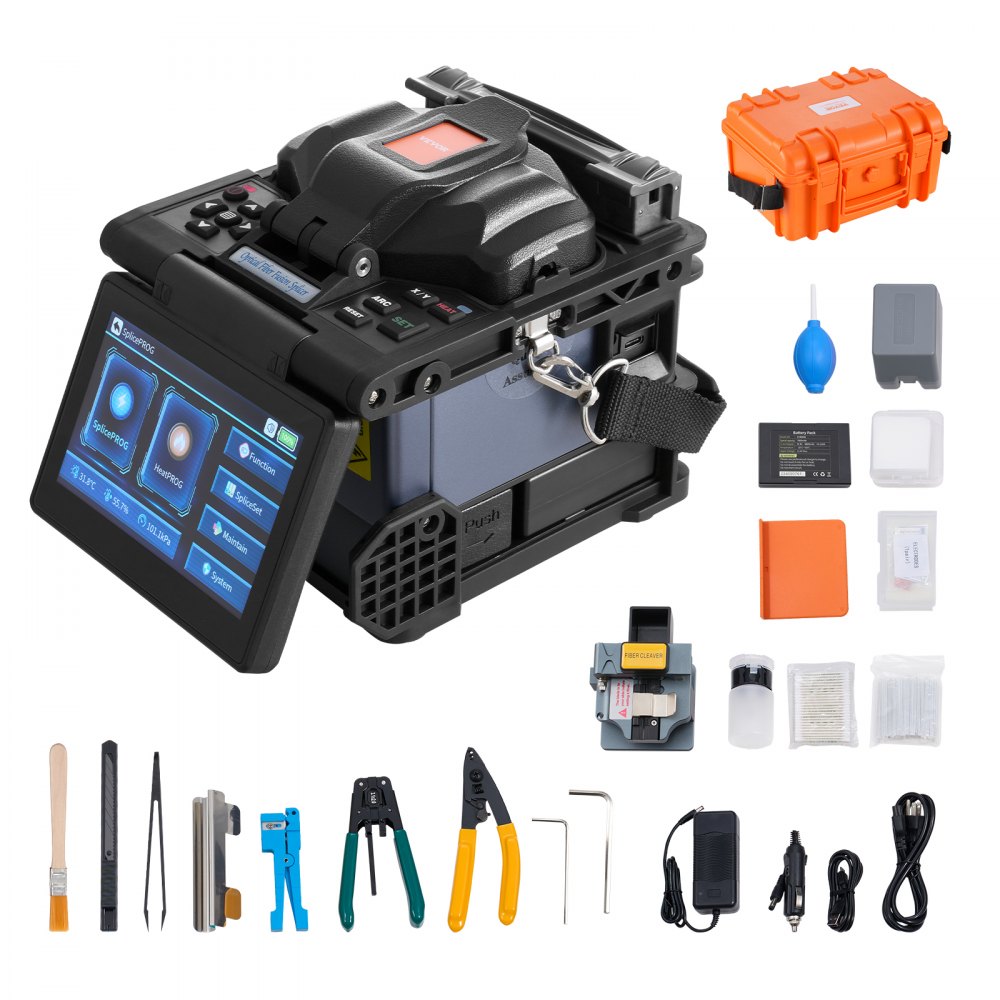 VEVOR Fiber Fusion Splicer 6 Motors Core Alignment with 6s Splicing 13s Heating - GXRJJTJLSXXDAU511V5