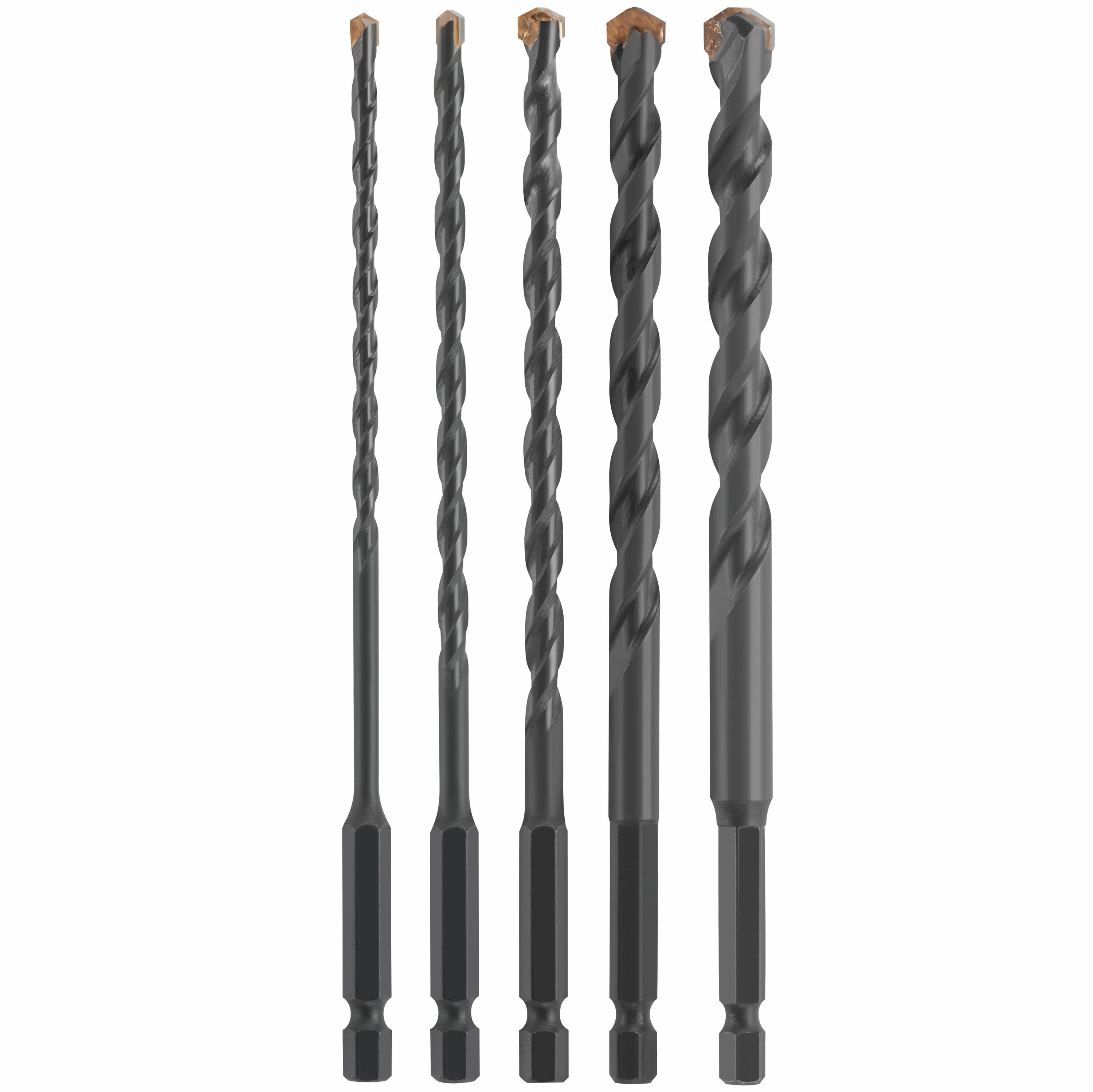 Set de 5 brocas de acero de aleación Bosch MultiConstruction para taladro rotativo/martillo percutor IMC500