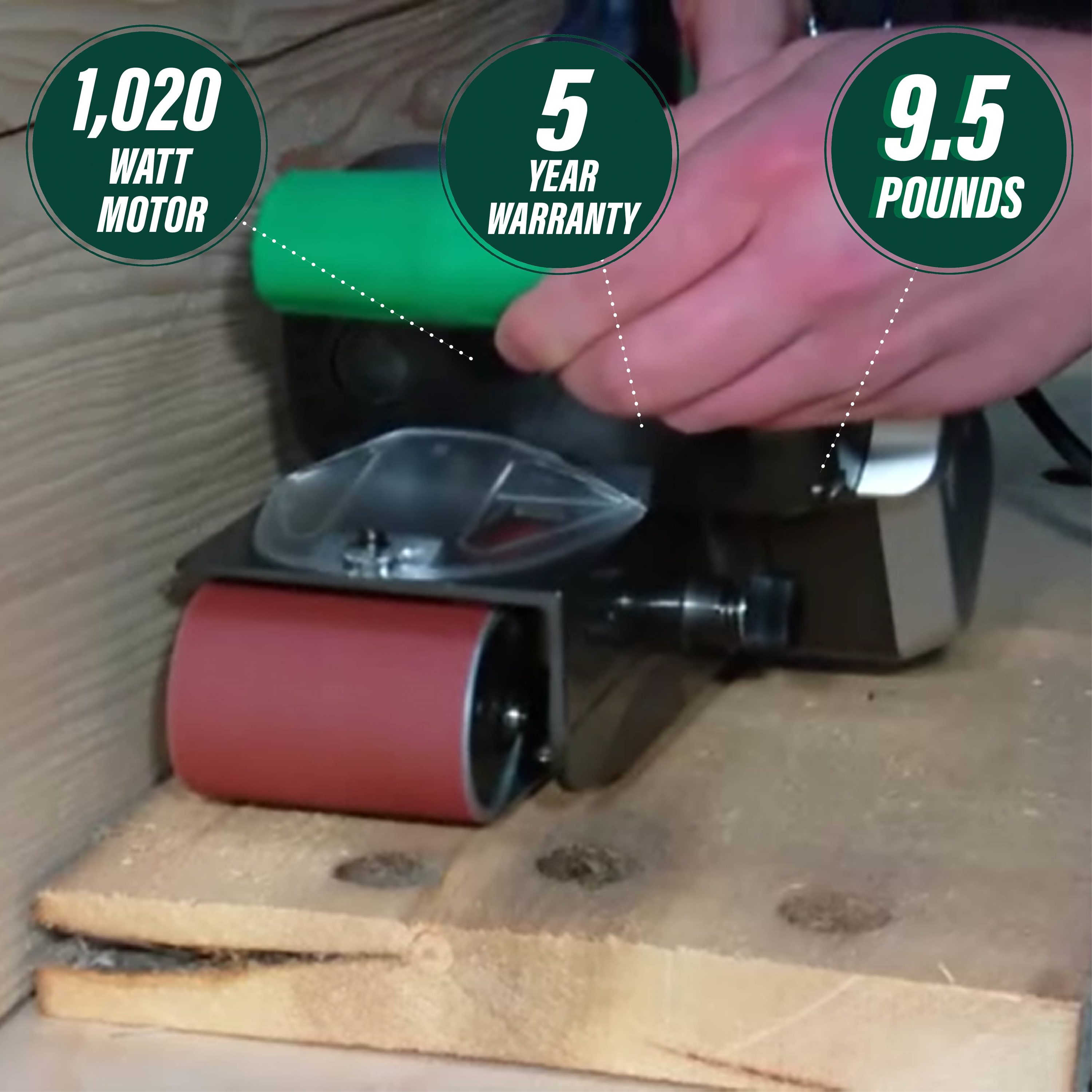 Lijadora de banda Metabo HPT de 9 amperios con gestión de polvo SB8V2M