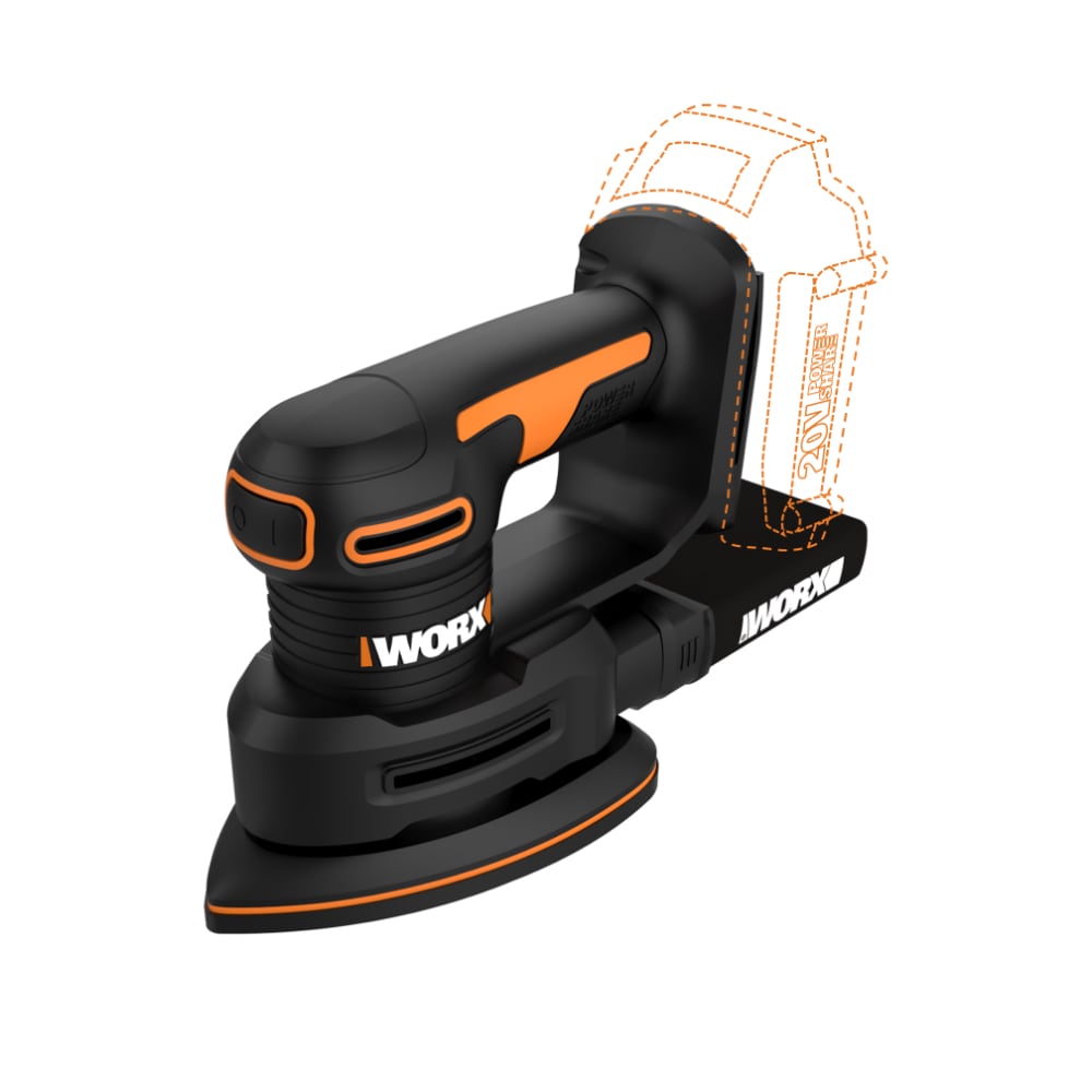 Pulidora inalámbrica WORX Power Share de 20 voltios con control de polvo WX822L.9
