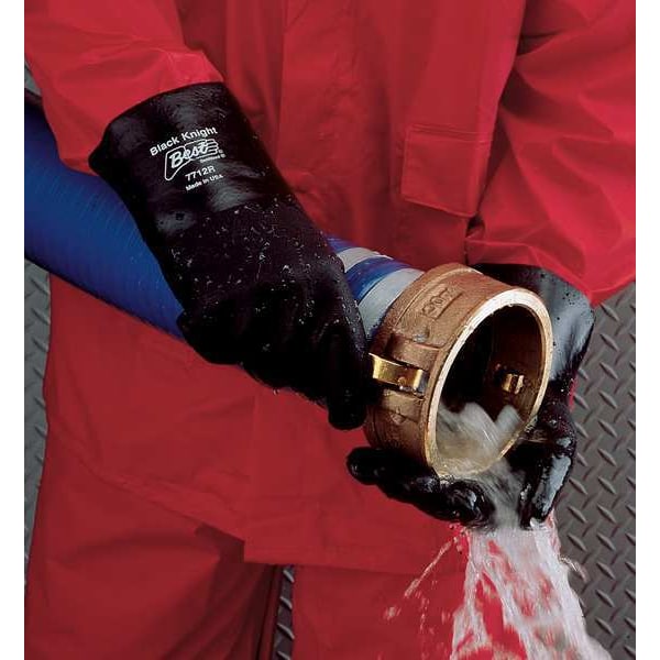 Guantes resistentes a químicos Showa de 10", PVC, L, 1 par - 7710R