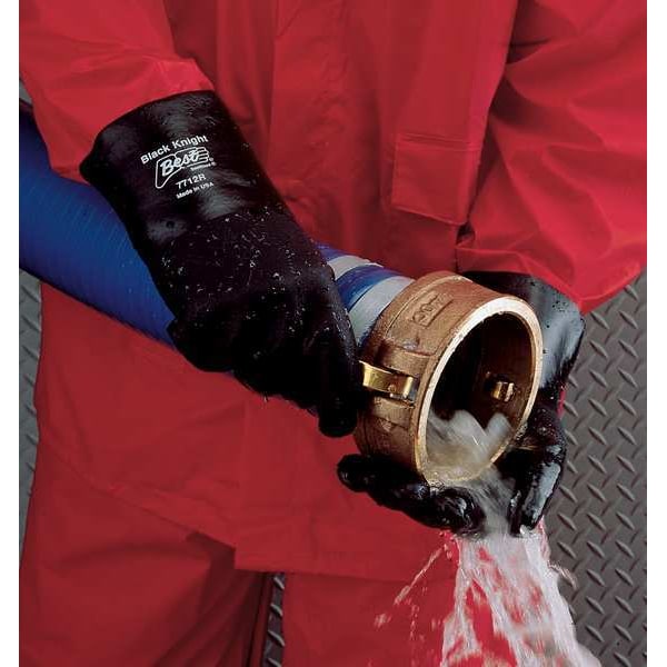 Guantes resistentes a químicos Showa de 10", PVC, L, 1 par - 7710R