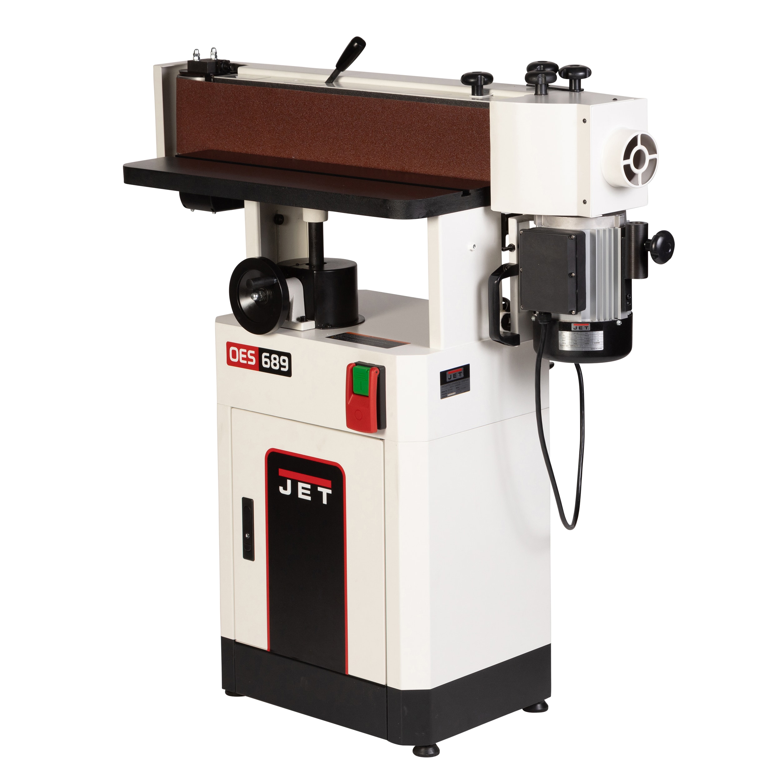 Lijadora de banda oscilante de 6" x 89" en negro jet con manejo de polvo de 115 voltios y 20 amperes JT1-1372 OES-689-BLK