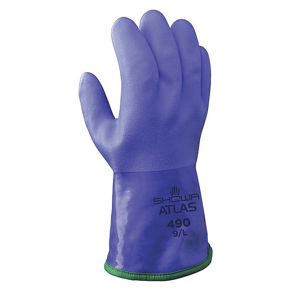 Guantes resistentes a químicos Showa de 12 pulgadas, PVC, talla L, 1 par - 490L-09