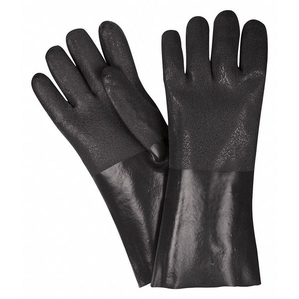 Mcr Safety Guantes Resistentes a Químicos de 14", PVC, L, 1 Par - 6514SJ