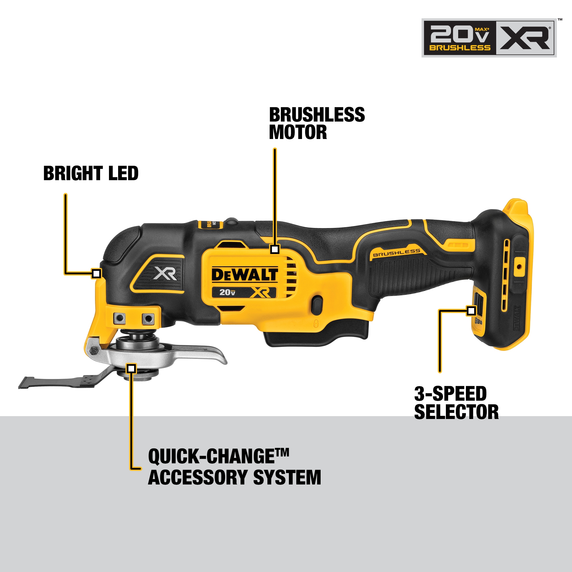 Kit combo de herramientas eléctricas sin escobillas DEWALT de 20 voltios con estuche blando (incluye 2 baterías y cargador) DCK379D2