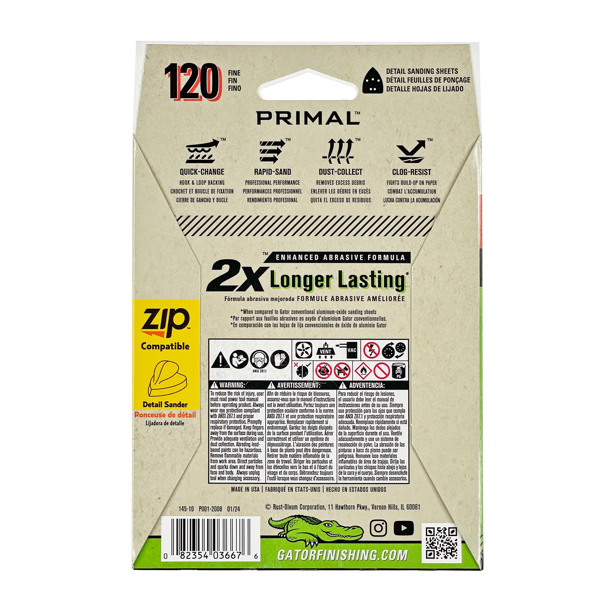 Recambio de Parches para Ratón Gator 120 Grano 15 piezas - Papel de lija de detalle de óxido de aluminio 120 grano 3667