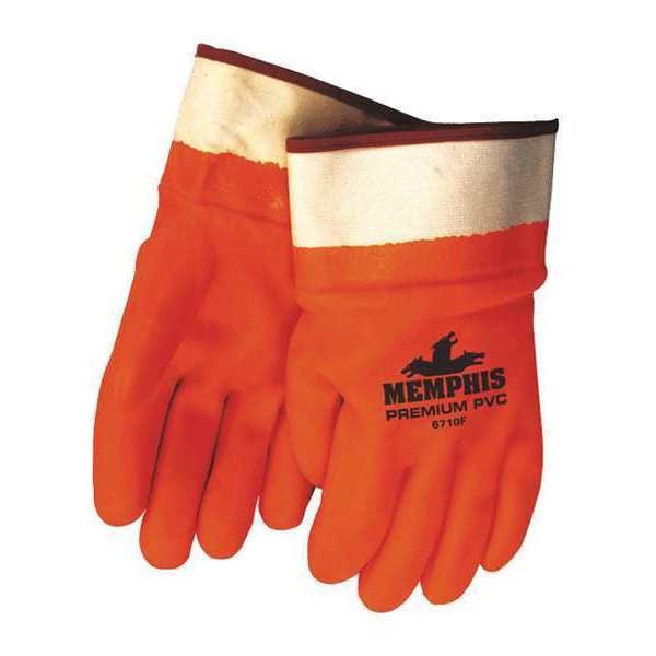 Guantes Resistentes a Químicos Mcr Safety, PVC, L, 11-1/2"L - 6710F