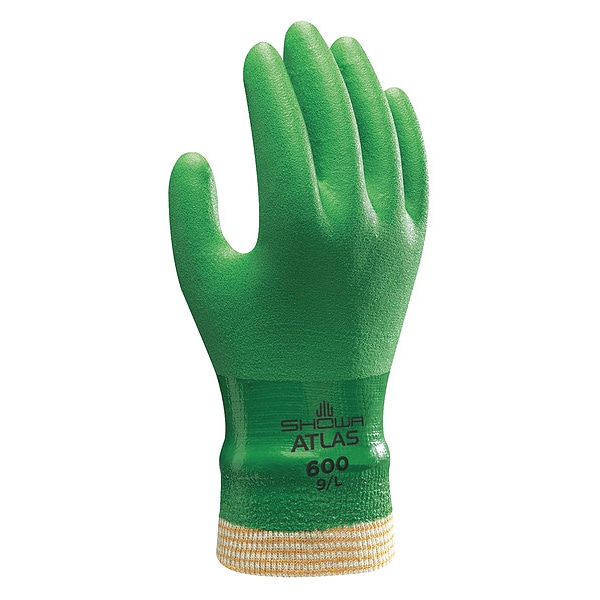 Guante Resistente a Químicos Showa, PVC, M, Par - 600M-08